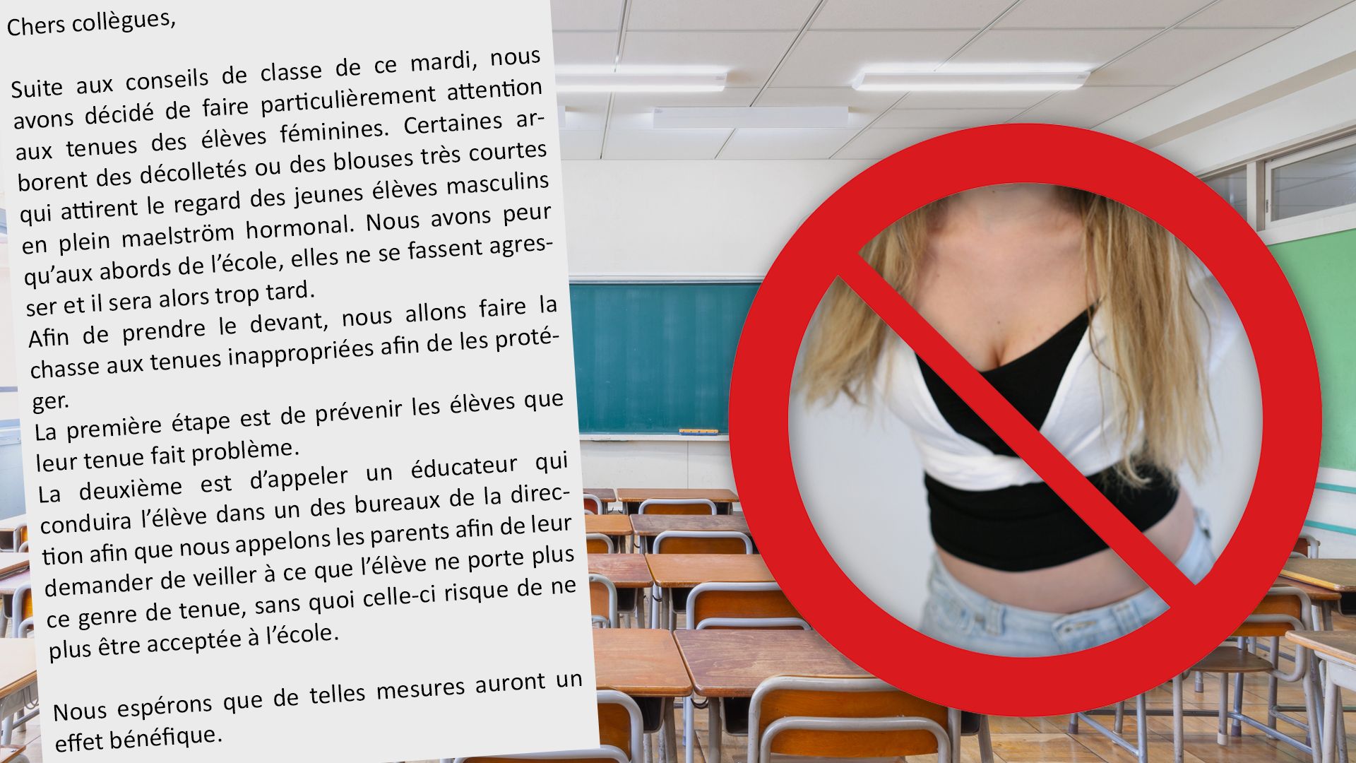 Une école interdit les décolletés et les blouses courtes : qu’en pensez-vous ?