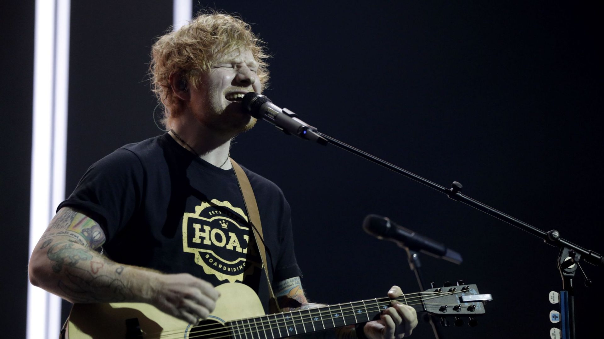 Ed Sheeran durant le "Divide" Tour.