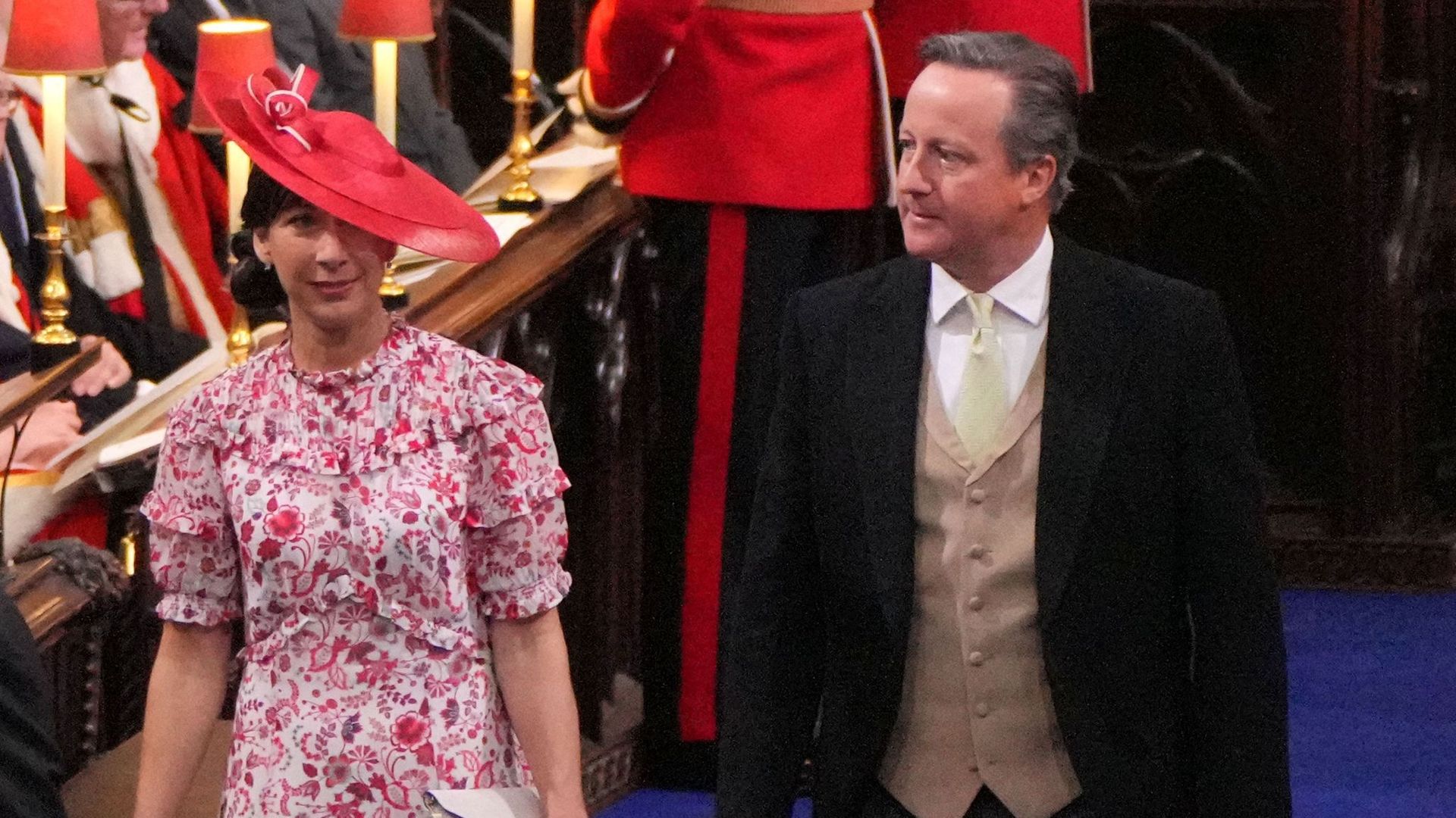 L’ancien Premier ministre britannique David Cameron et sa femme Samantha.