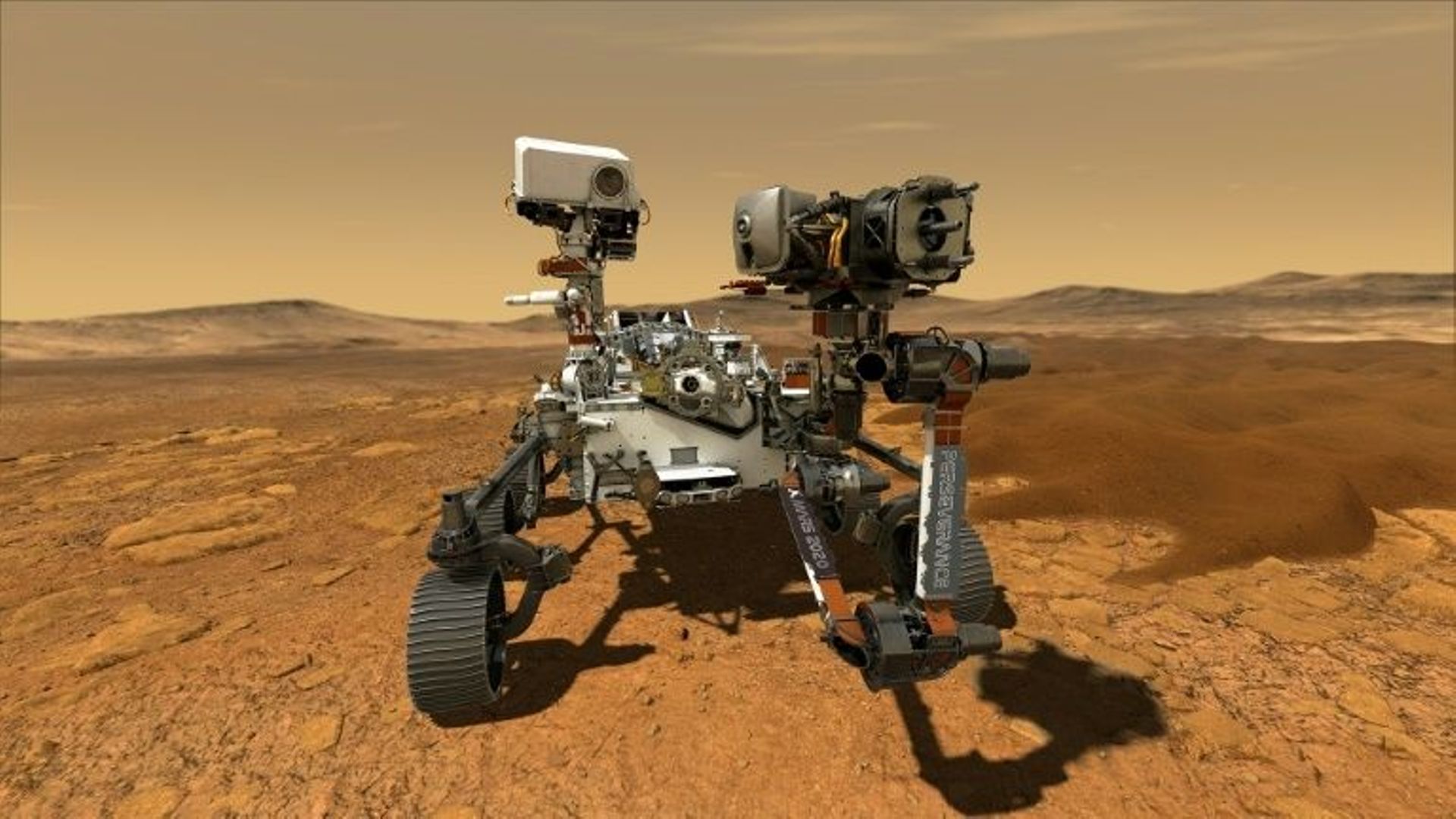 Illustration transmise le 5 mars 2020 par la NASA montrant le rover Perseverance.