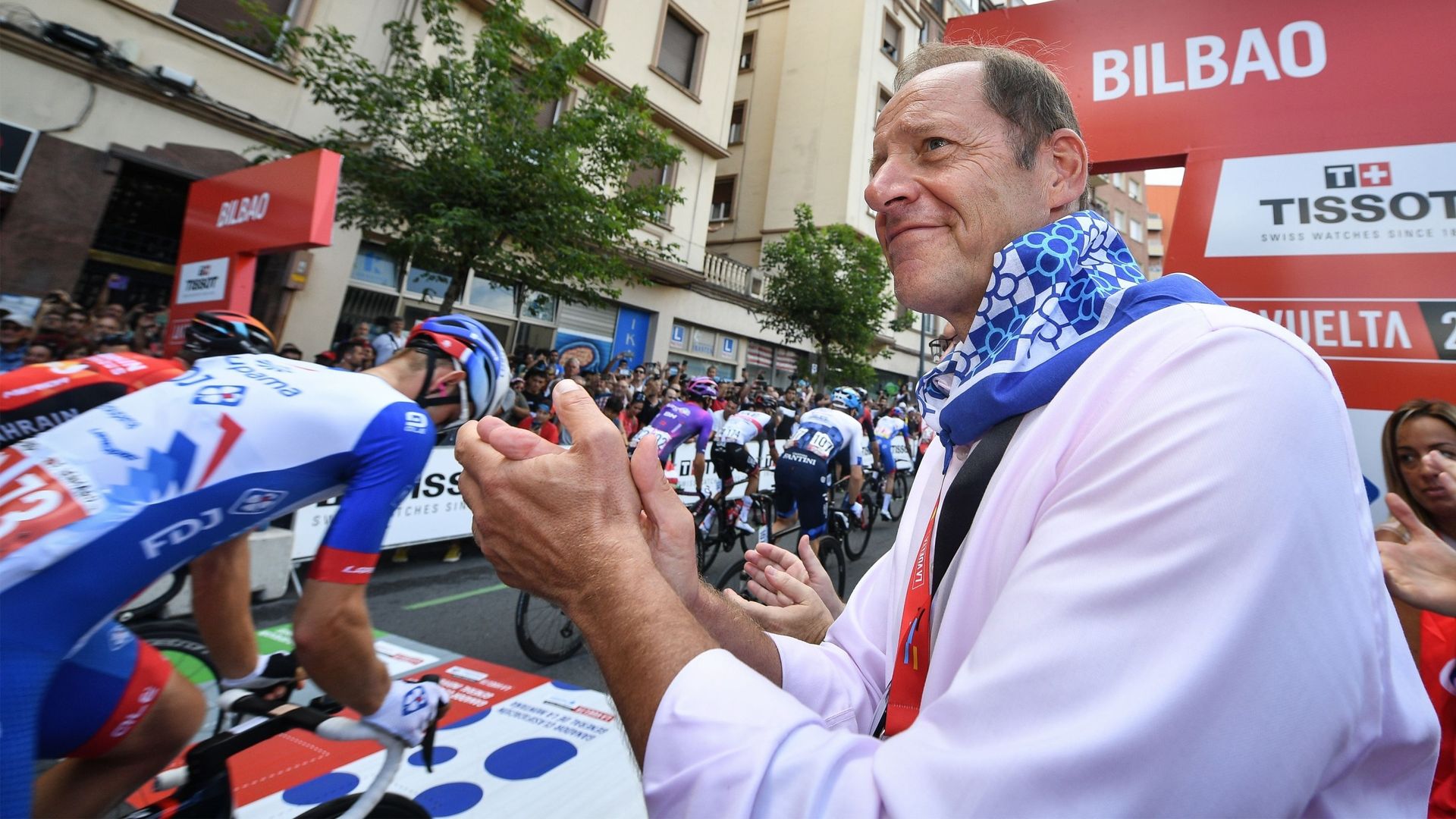 Christian Prudhomme à Bilbao, là où s’élancera le Tour de France 2023