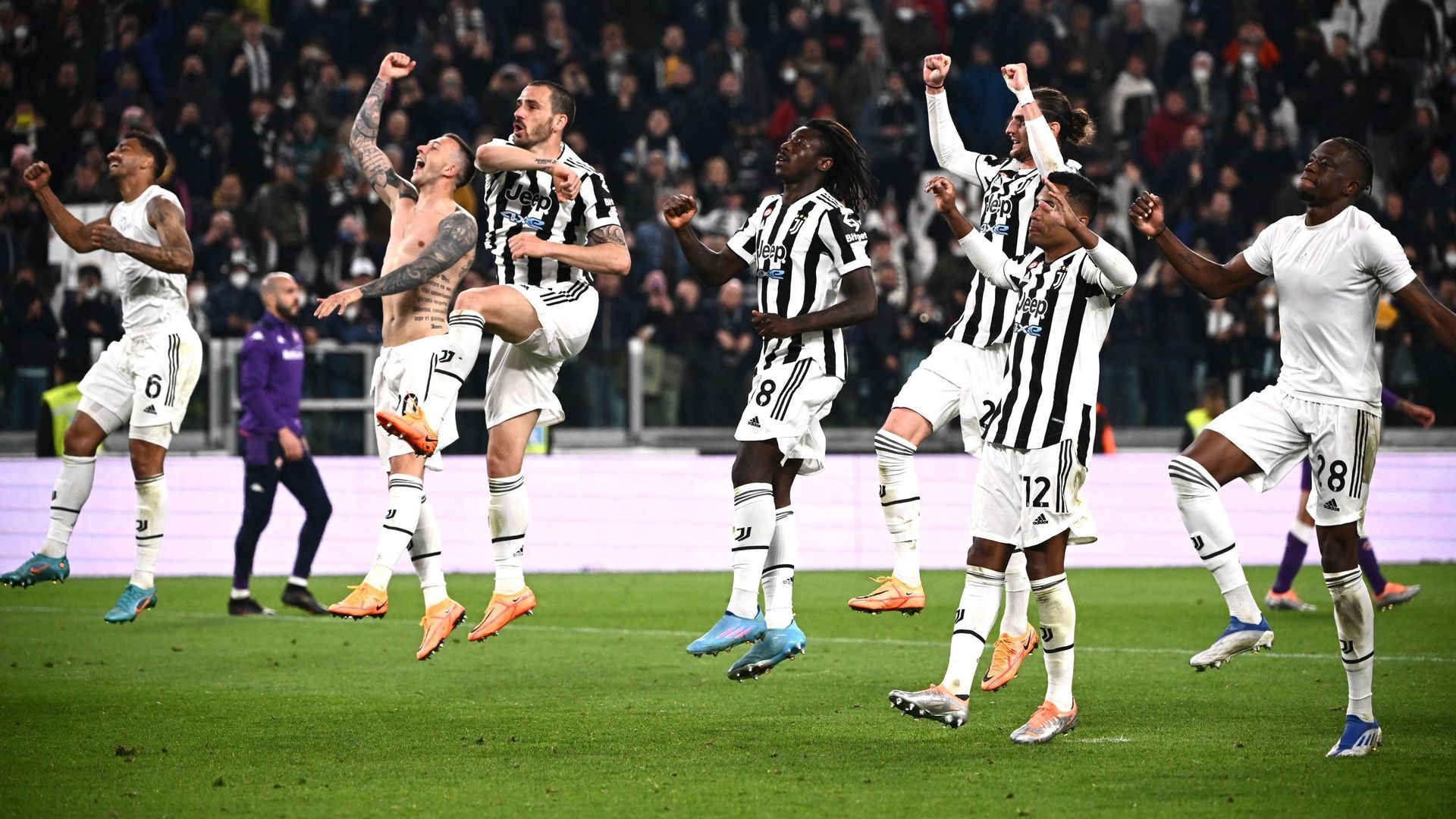 Les joueurs de la Juventus se hissent en finale de la Coupe d'Italie. Prochain adversaire : l'Inter. 