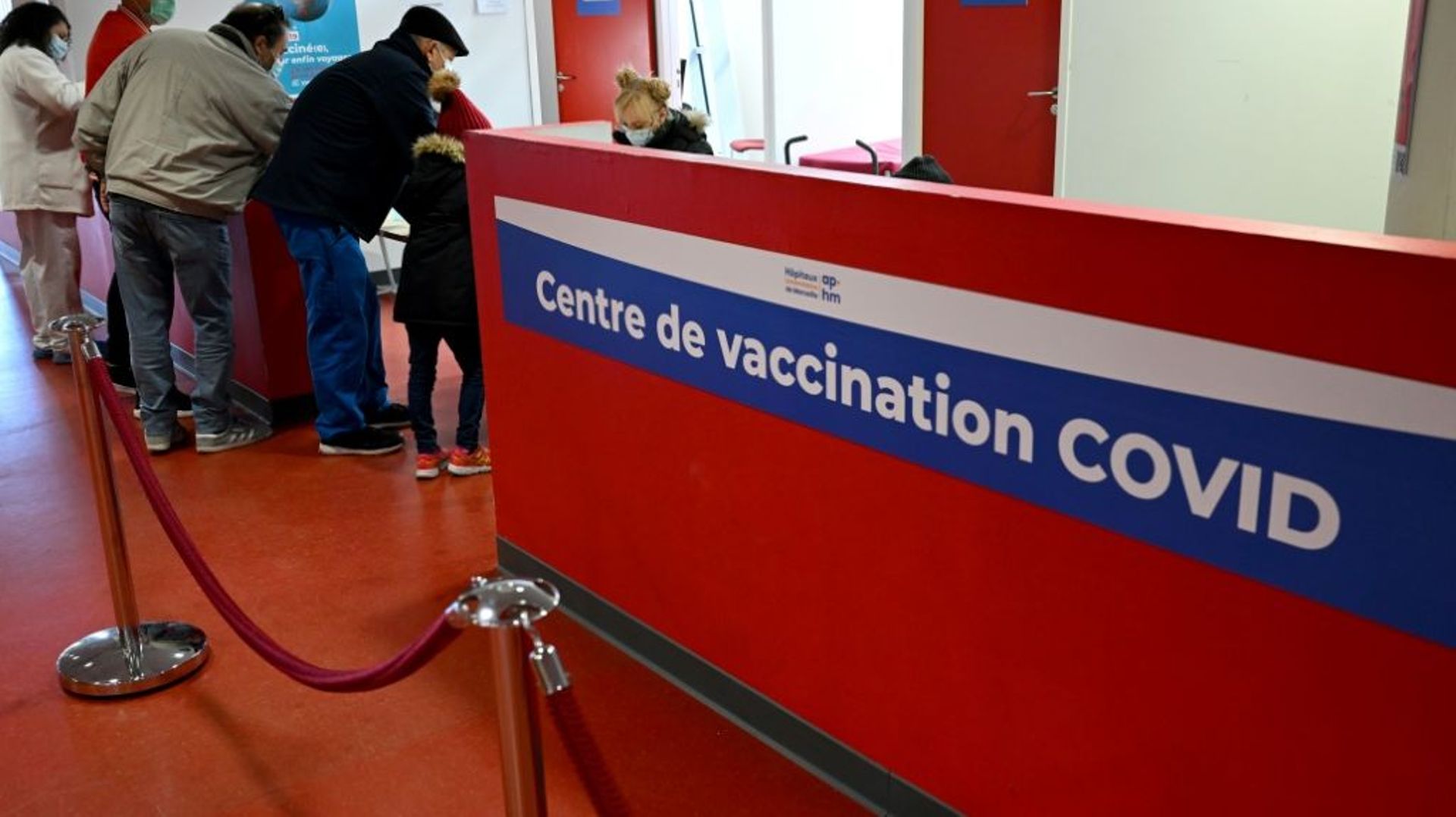 Centre de vaccination anti-Covid le 5 janvier 2022 à Marseille