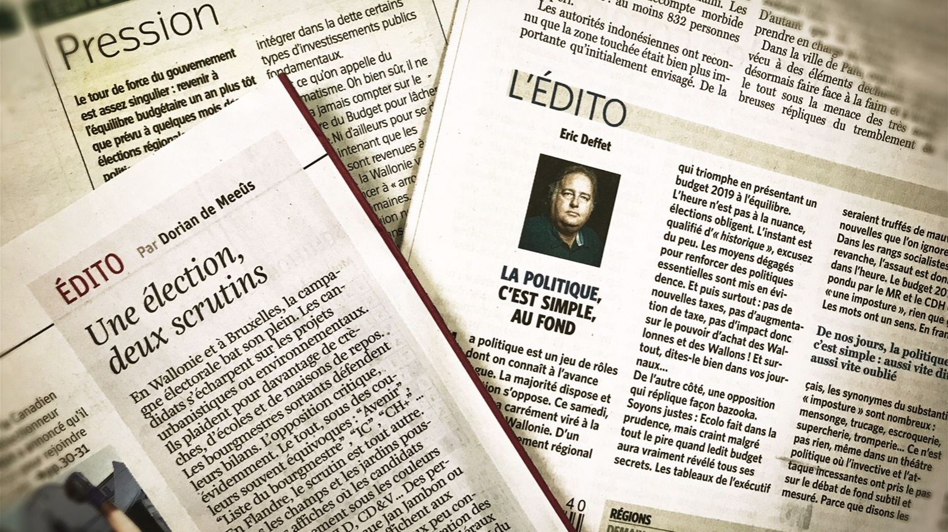 Revue de presse la politique? Simple comme bonjour ! rtbf.be