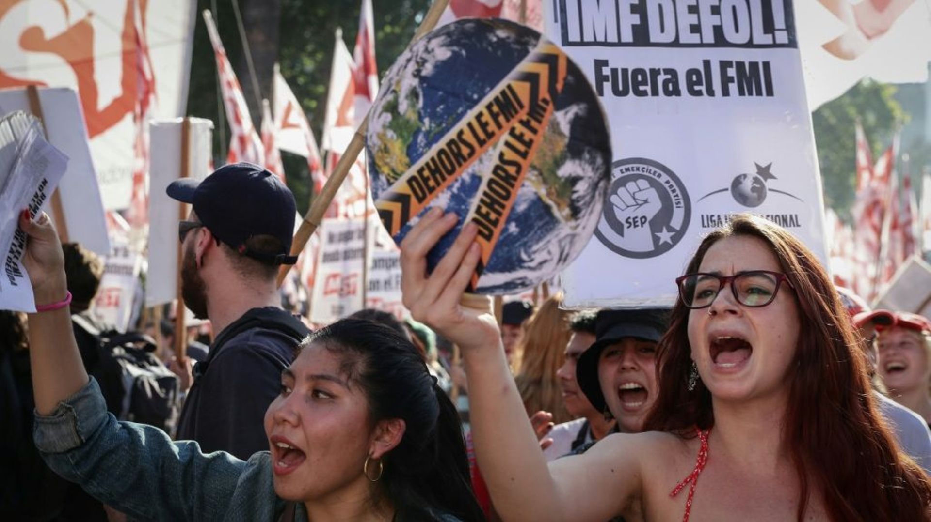 Manifestation à Buenos Aires contre un accord avec le FMI sur la dette argentine, le 11 décembre 2021