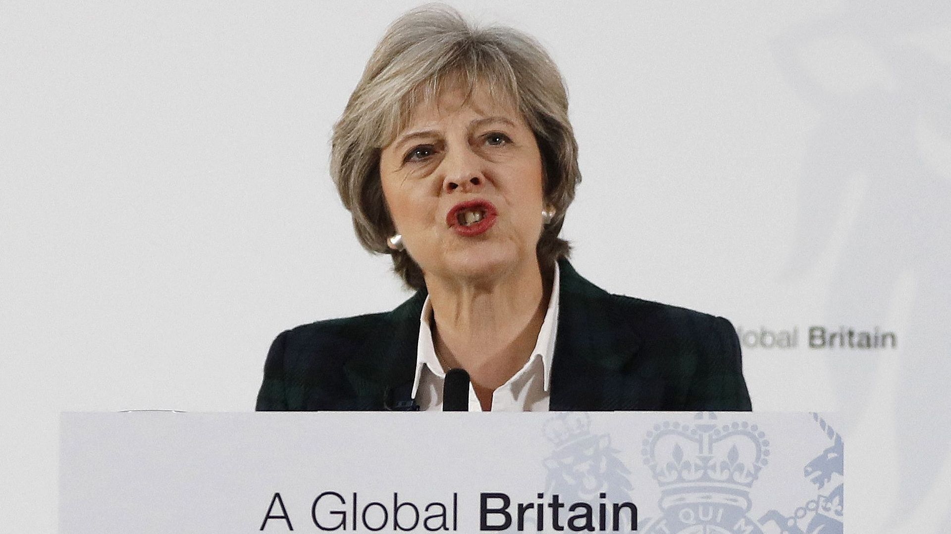 Theresa May promet "A Global Britain" en janvier 2017.