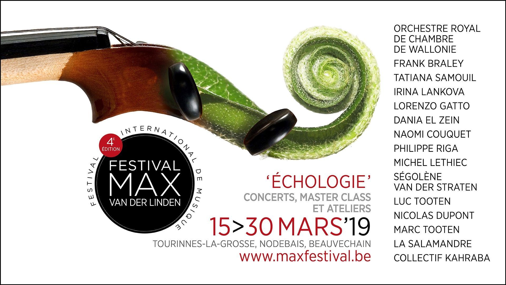 Musiq3 soutient le Festival Max van der Linden