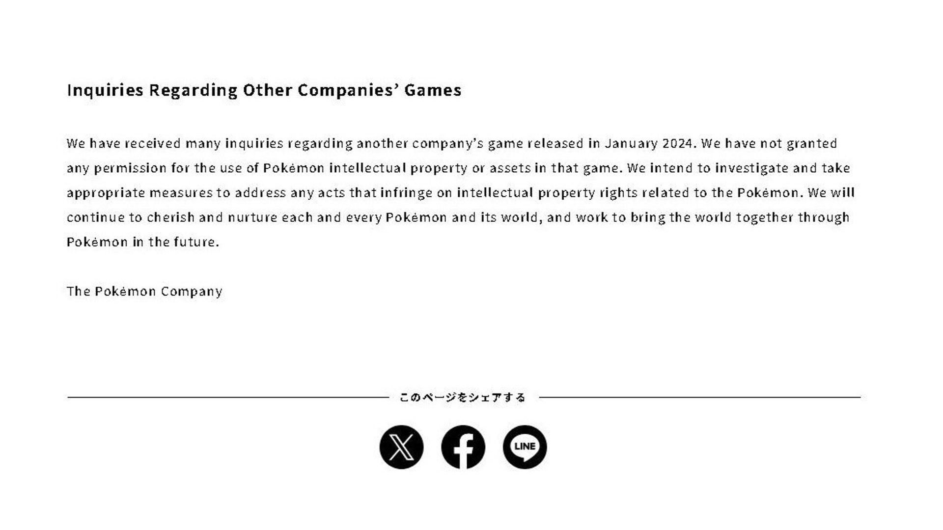 Palworld publie sa feuille de route et The Pokémon Company réagit RTBF Actus
