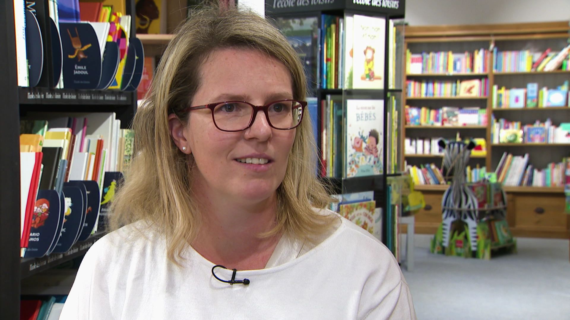 Eva Delbeke, gérante de la librairie Au P'tit Prince, à Nivelles.