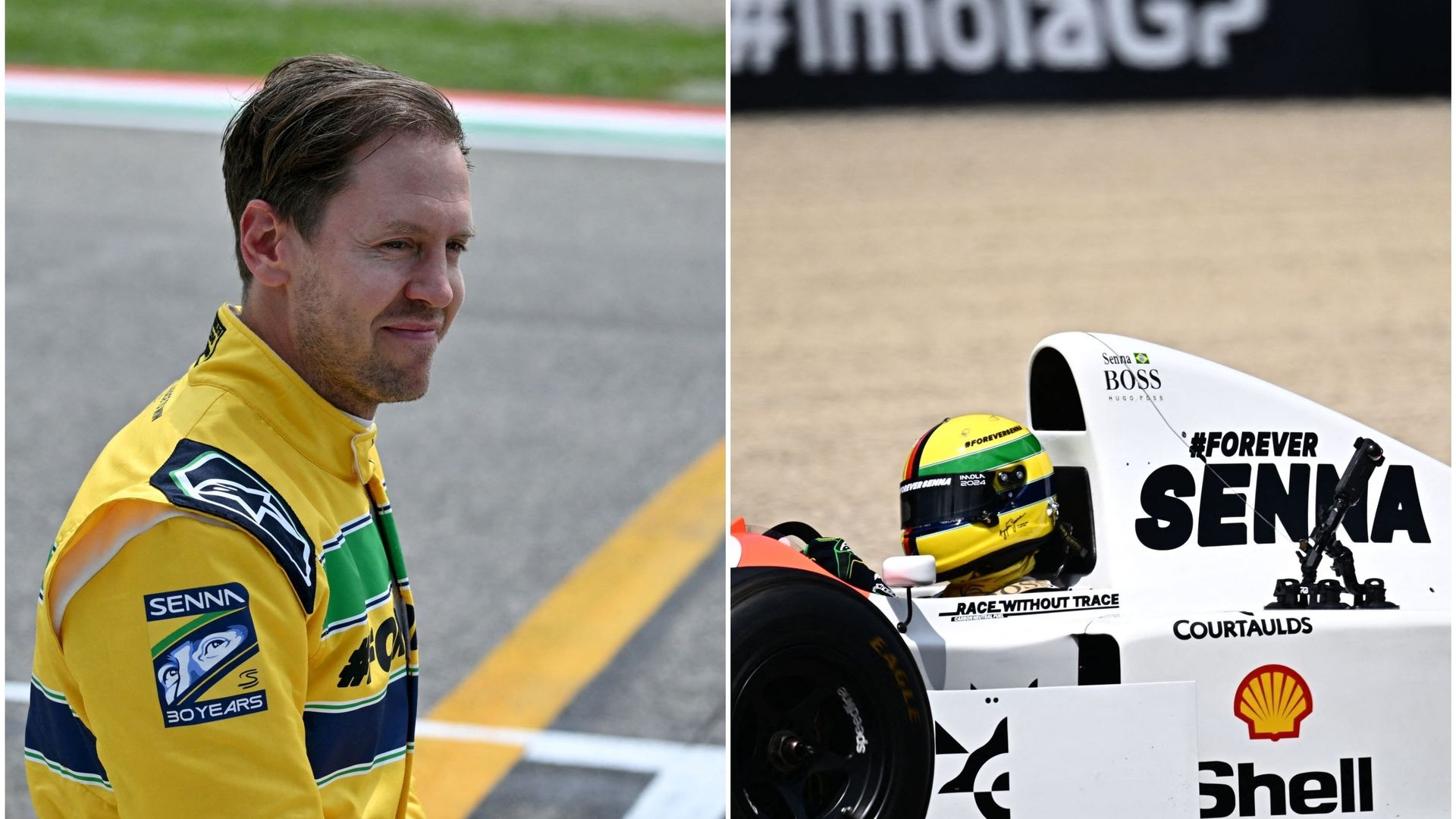 F1 Imola – Vettel fait le show avec la voiture de Senna : 'Un de mes