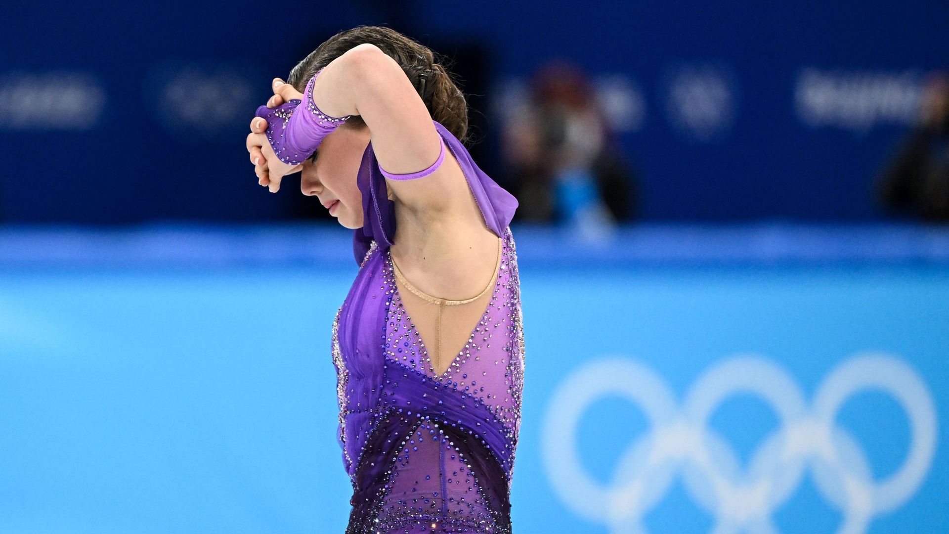 Kamila Valieva aux Jeux Olympiques de Pékin.