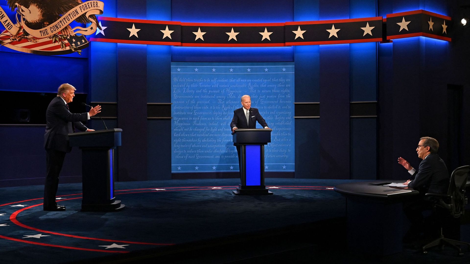 Le débat du 29 septembre 2020 entre Donald Trump et Joe Biden, lors de la campagne pour l’élection présidentielle américaine