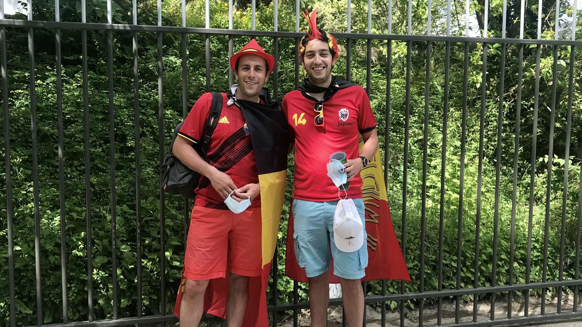 Quentin et Sébastien, deux supporters belges à Roland-Garros