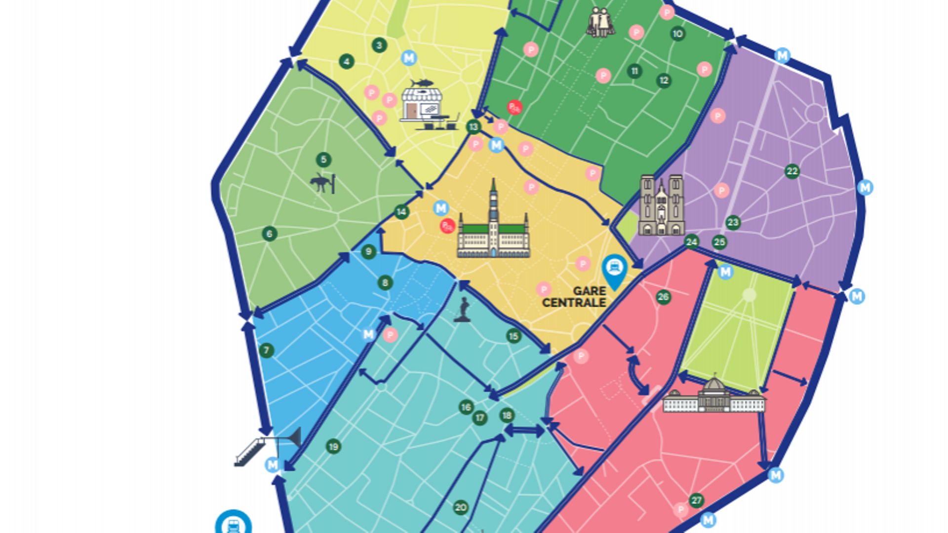 Le nouveau plan de circulation du centre-ville de Bruxelles