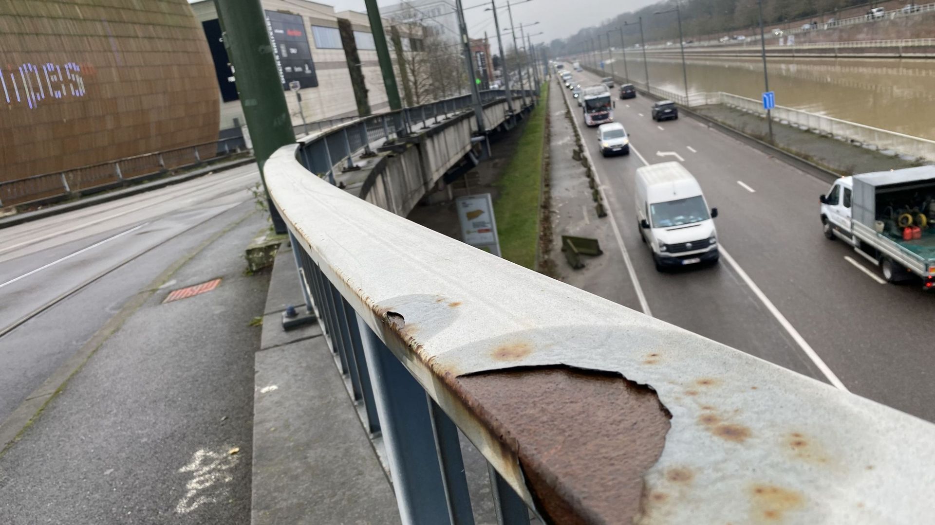 La rampe du tram à Van Praet.