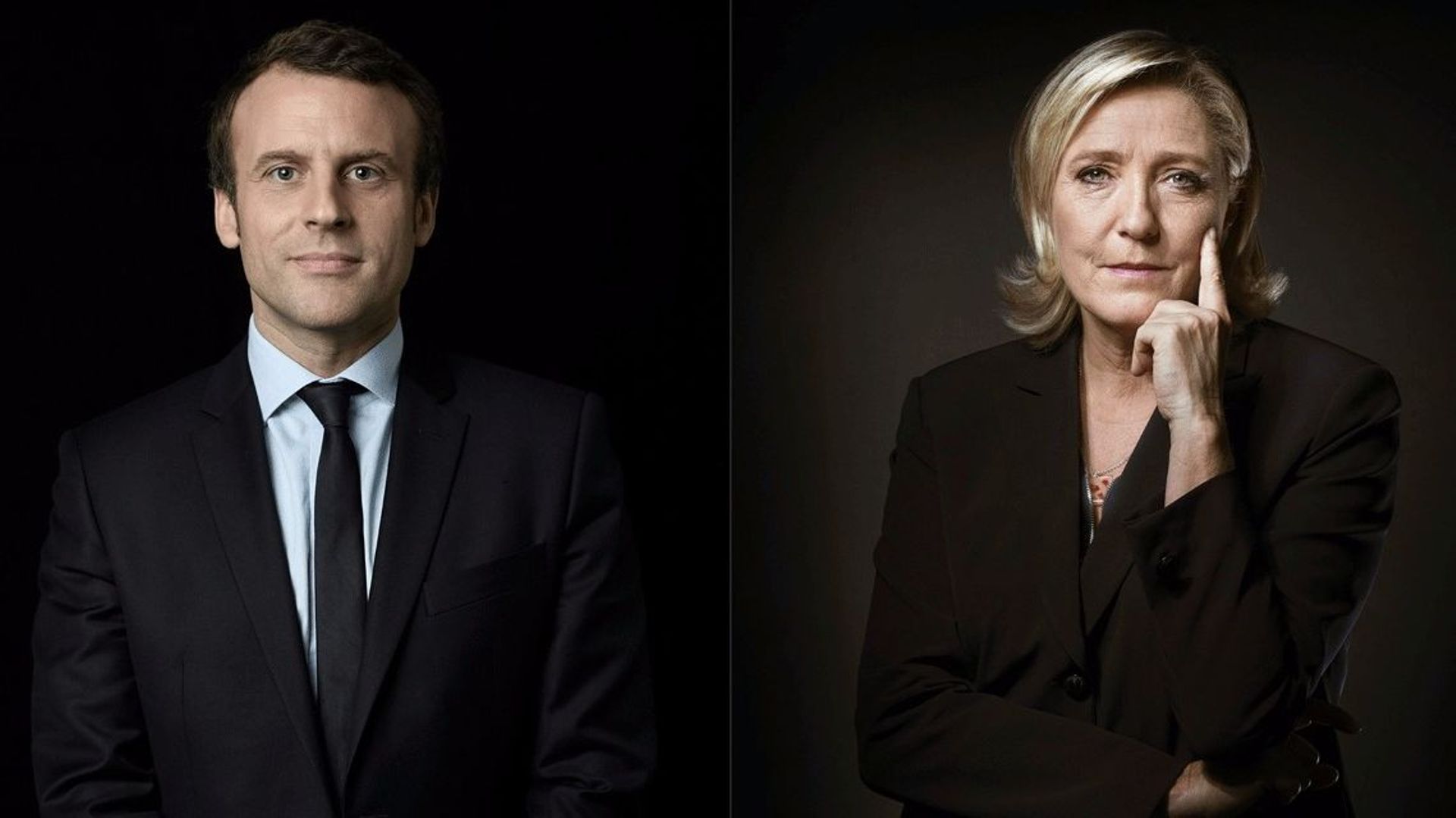Emmanuel Macron et Marine Le Pen, candidats au second tour à l'élection présidentielle française 2017
