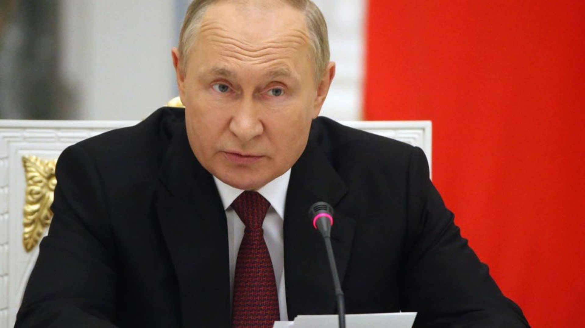 Le Président russe Vladimir Putin lors de réunions officielles le 20 septembre 2022 à Moscou. 