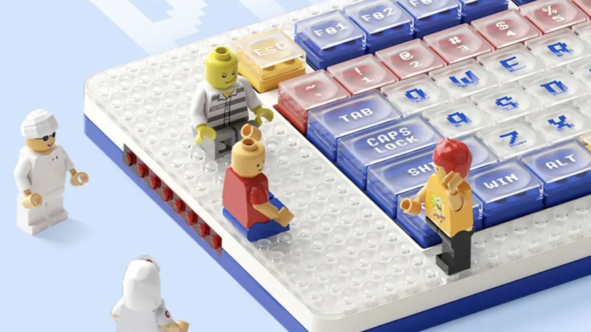 Ce clavier peut être personnalisé avec des briques LEGO 