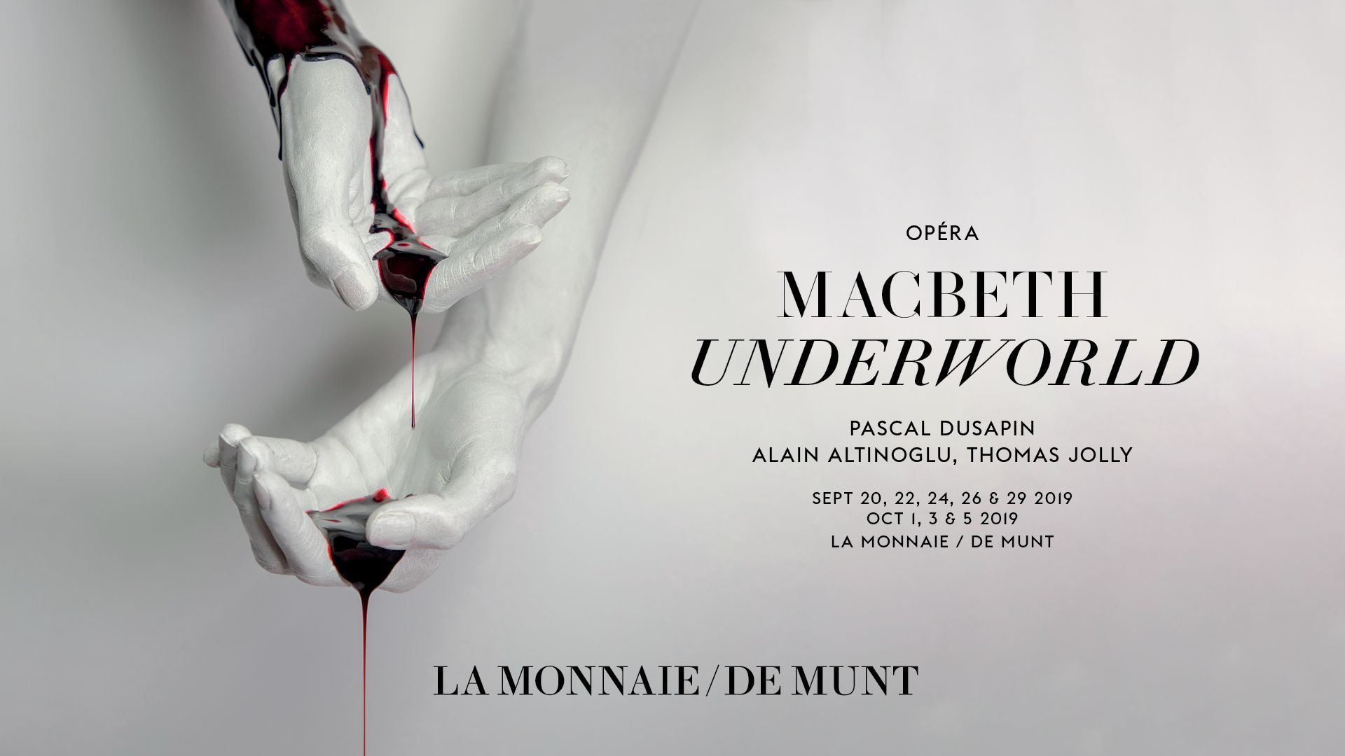 Musiq3 soutient "Macbeth Underworl", le nouvel opéra de Pascal Dusapin à La Monnaie
