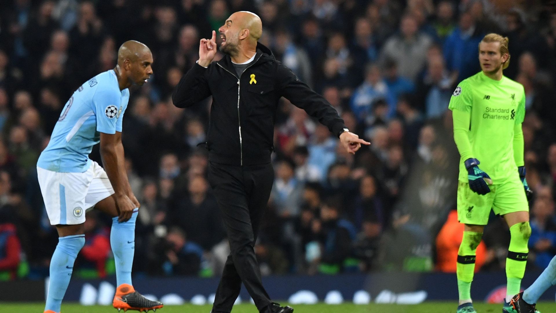 Pep Guardiola furieux.