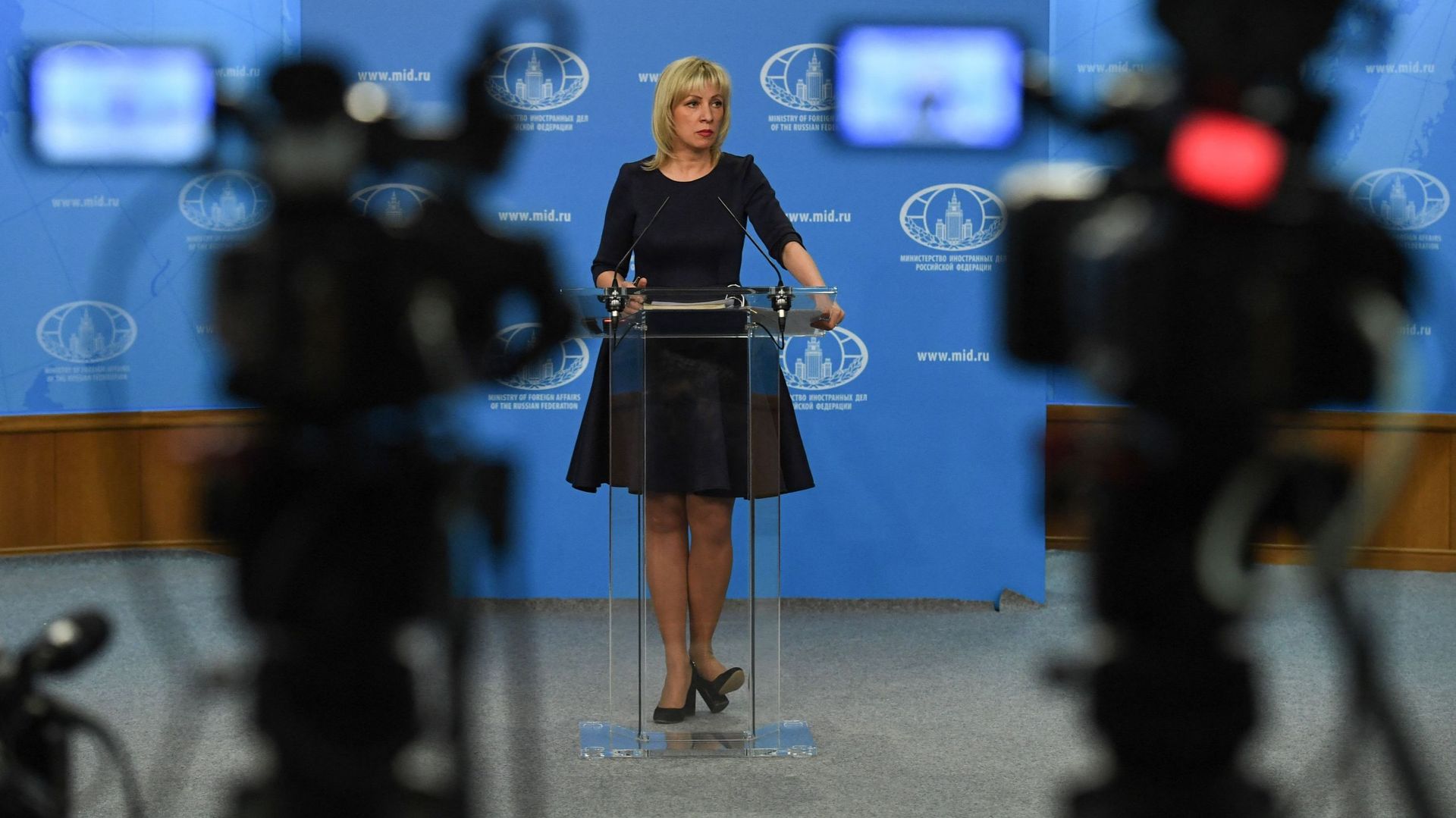 La porte-parole du ministère russe des Affaires étrangères, Maria Zakharova, s’adresse aux médias à Moscou, le 29 mars 2018.