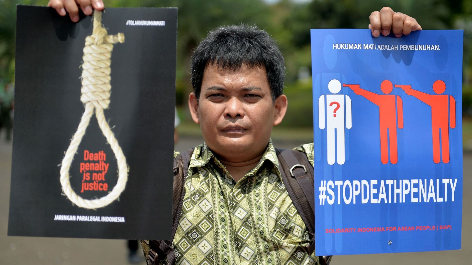 Manifestation contre la peine de mort en Indonésie