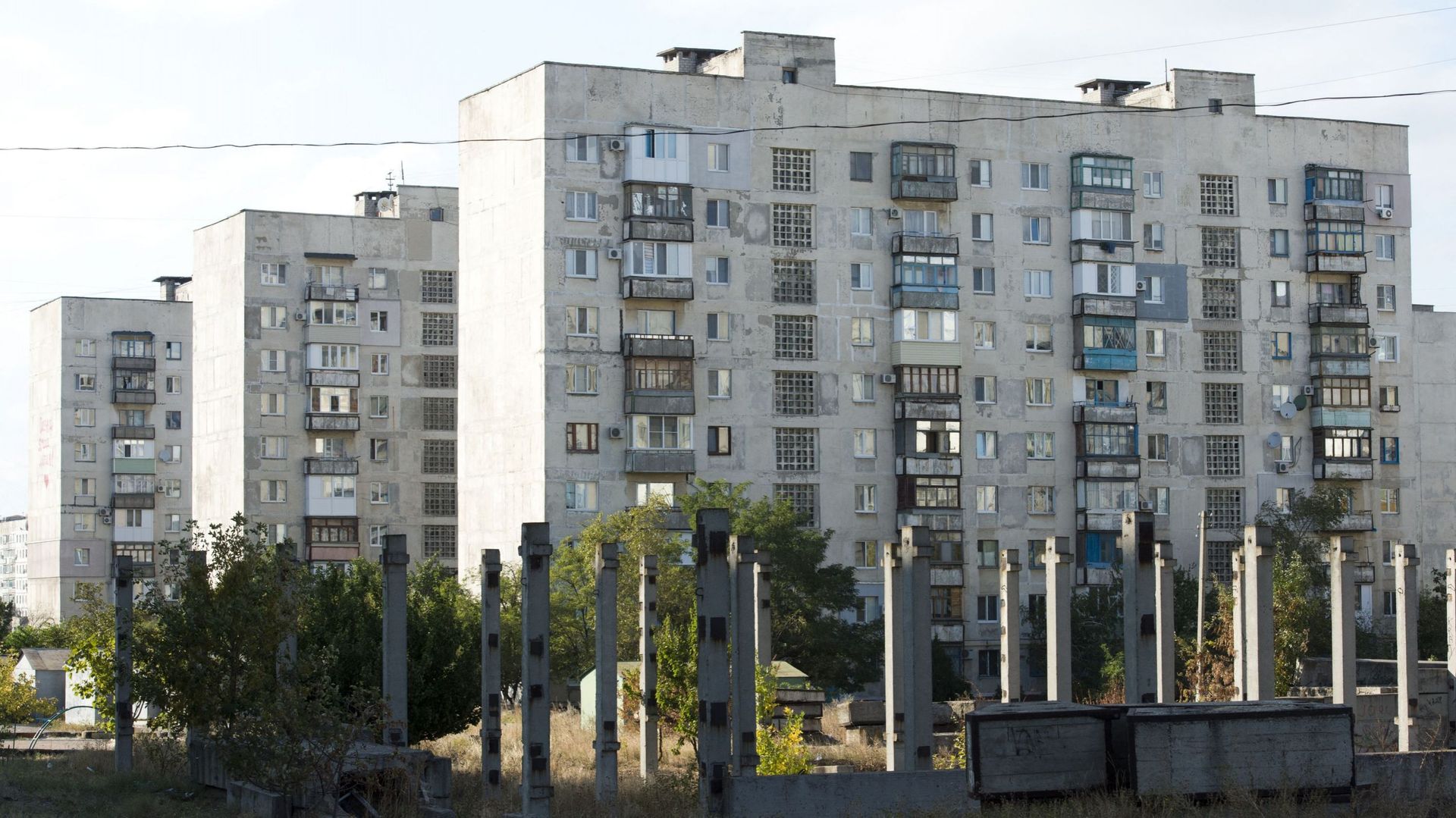 Buildings résidentiels à Marioupol, en septembre 2014.