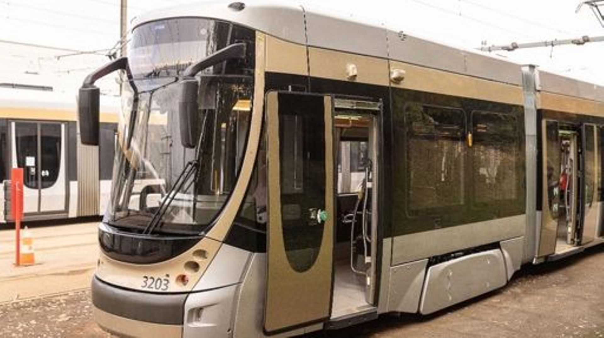 Illustration picture shows the presentation of the 'new generation of trams' of Brussels public transport company MIVB - STIB, Monday 25 October 2021 in Brussels. BELGA PHOTO JAMES ARTHUR GEKIERE