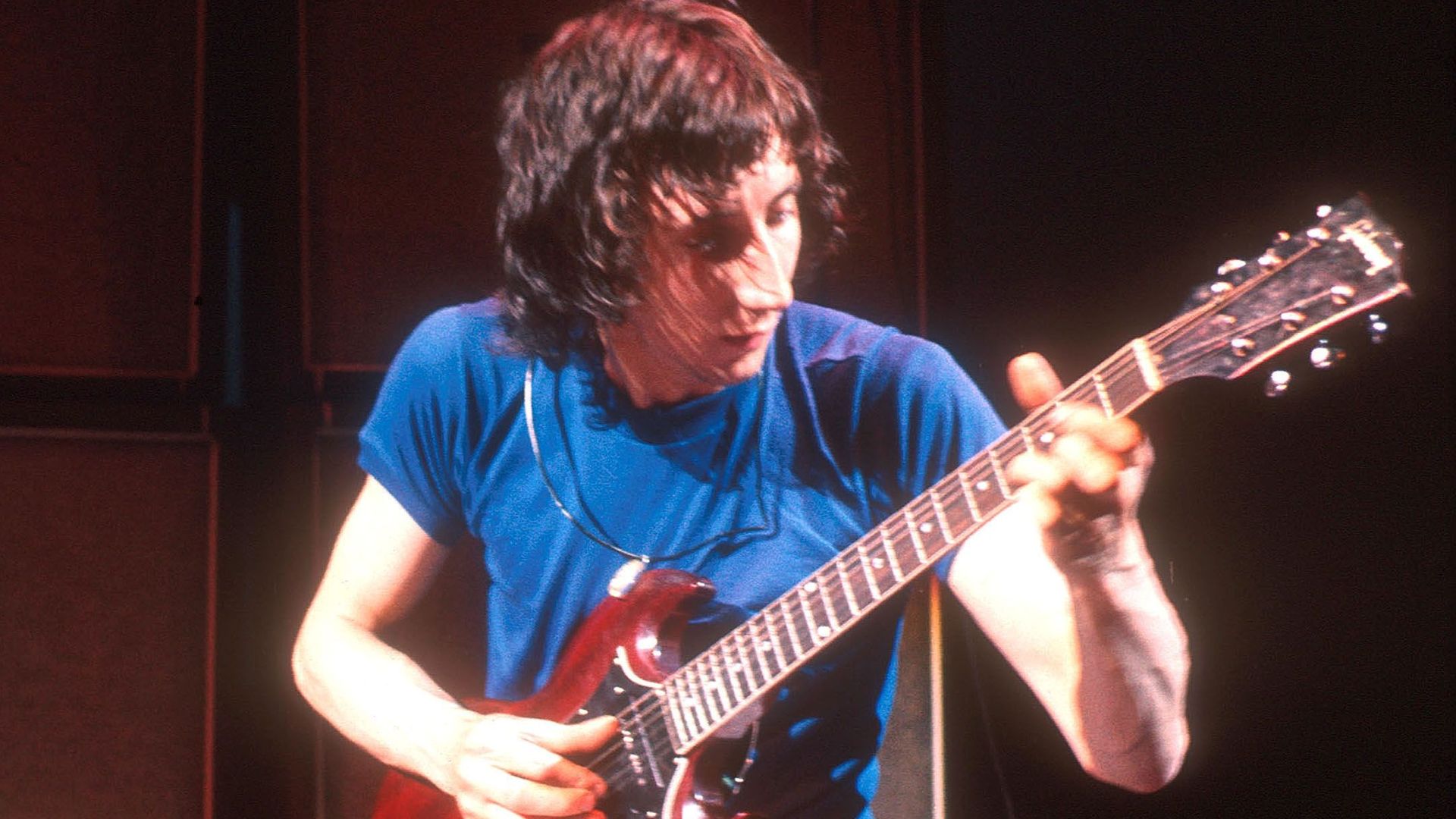 Pete Townshend en 1971 sur scène à New York