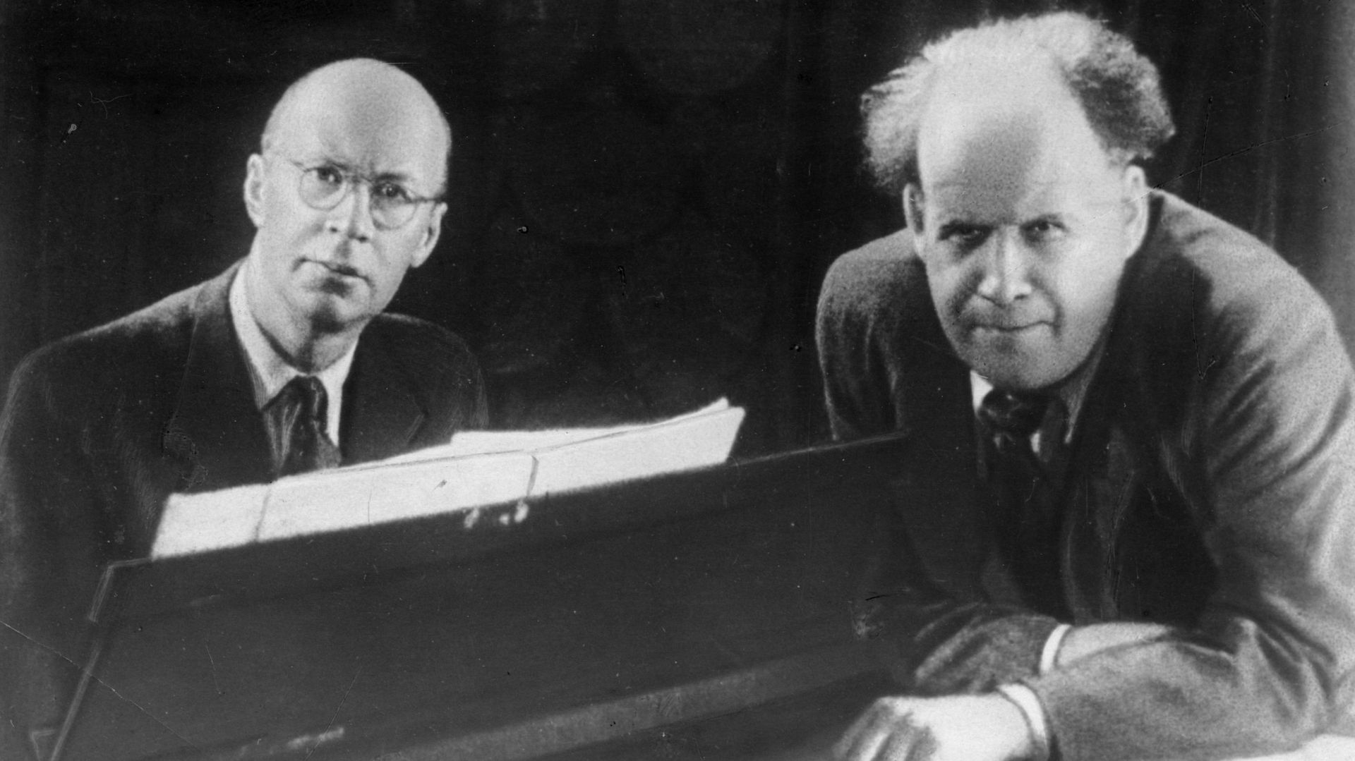 Sergueï Prokofiev et le cinéaste Sergueï Eisenstein à Chicago, en 1919.
