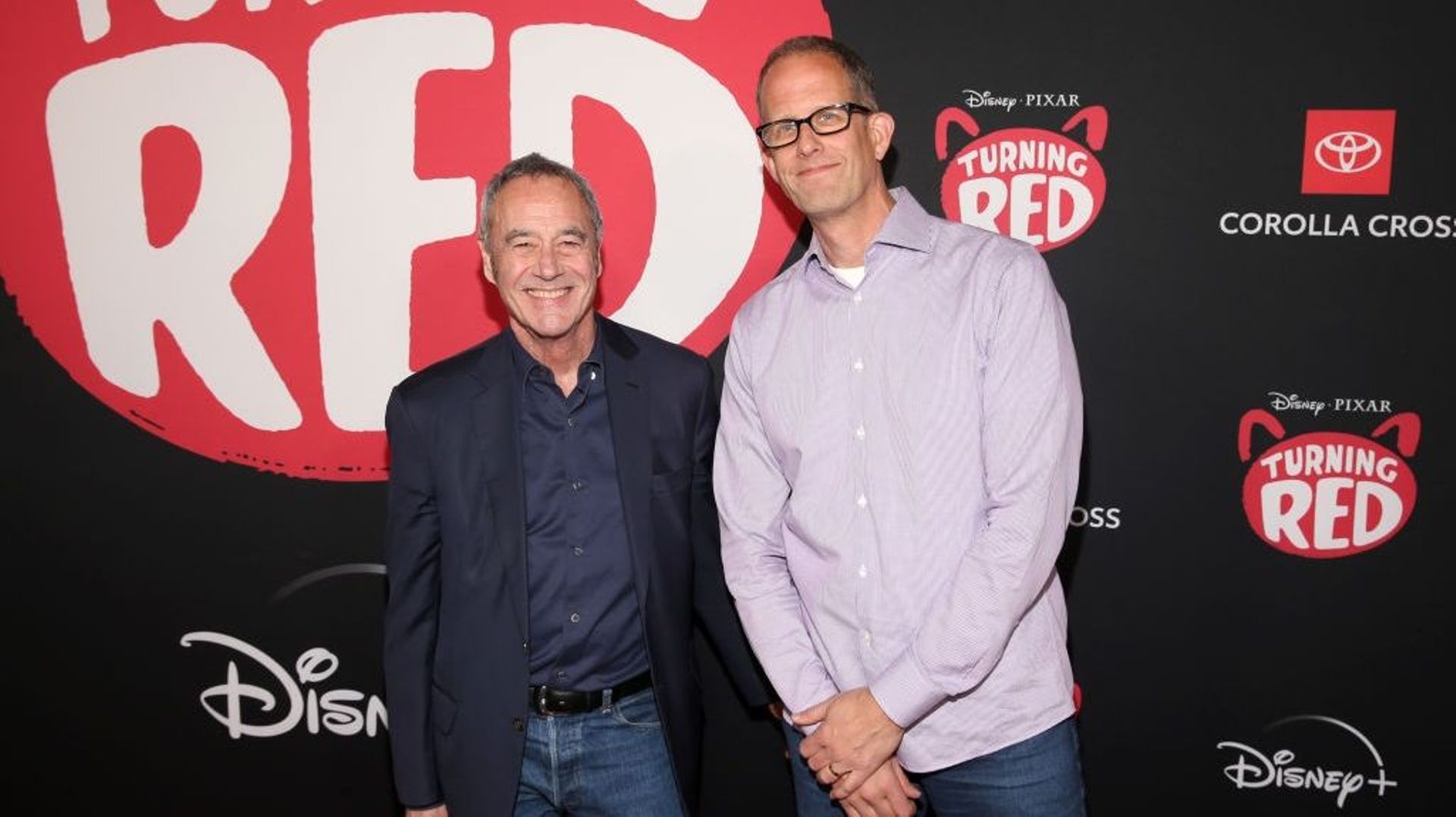 Jim Morris et Pete Docter à la sortie de Turning Red le 1er mars 2022.