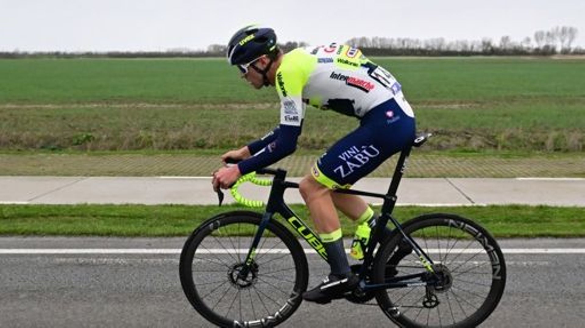 Belgian Laurenz Rex of Intermarche-Circus-Wanty pictured in action during the men's elite race of the 'Classic Brugge-De Panne' one-day cycling race, 207,4km from Brugge to De Panne, Wednesday 22 March 2023. BELGA PHOTO DIRK WAEM