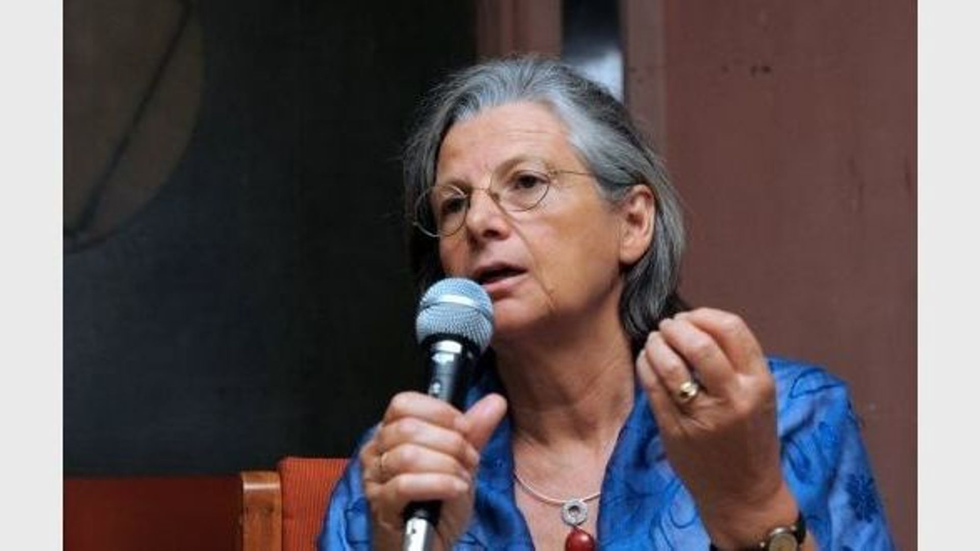 Annie Thébaud-Mony, directrice de recherche honoraire à l'Inserm, le 6 mars 2011 à Ahmedabad en Inde