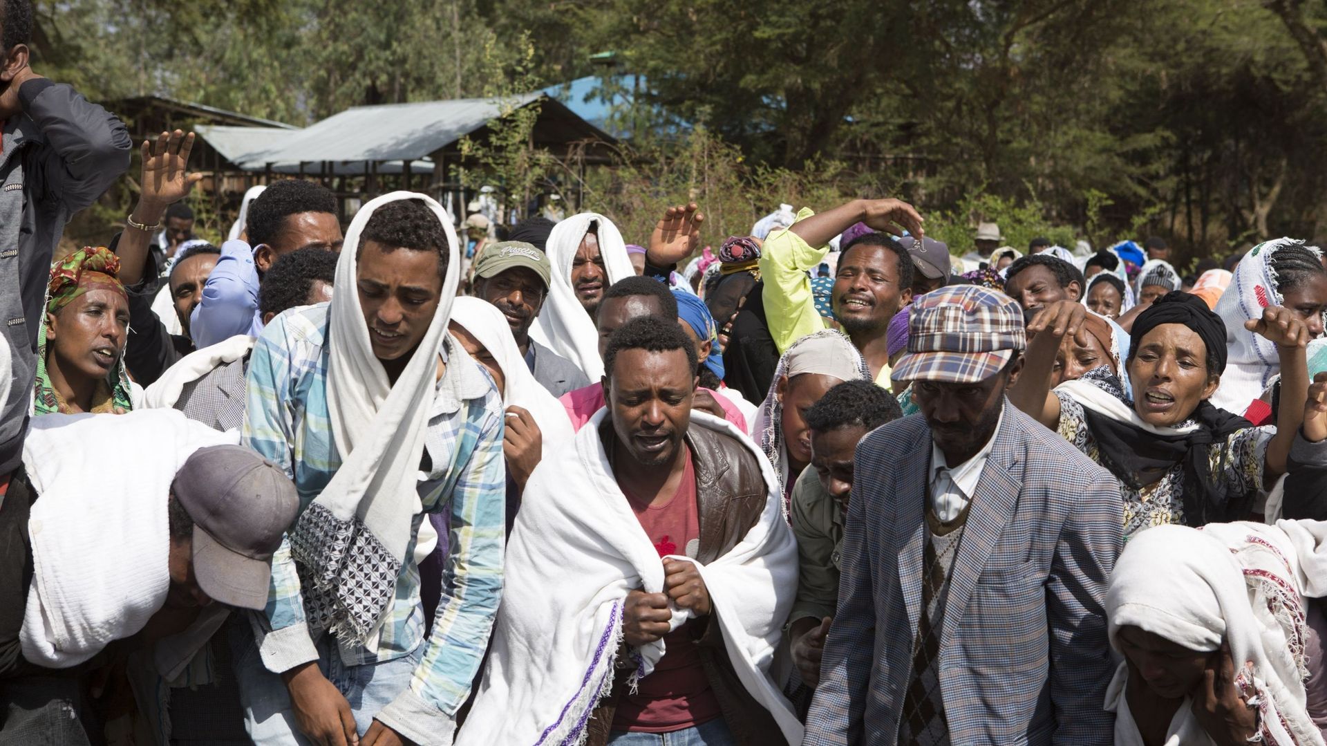 Cérémonie d'hommage à Dinka Chala, tué lors des manifestations par les forces de l'ordre éthiopiennes