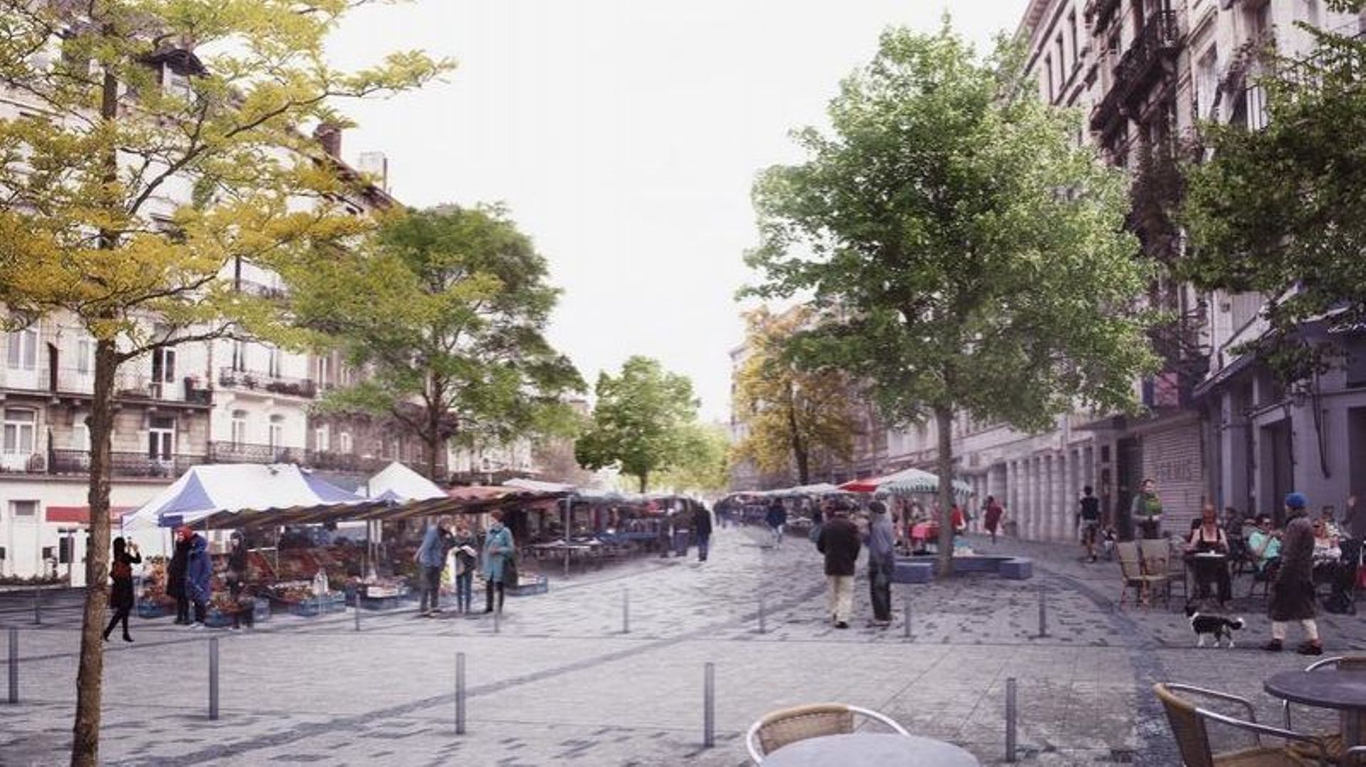 Le parvis de SaintGilles transformé en piétonnier début du chantier — free download