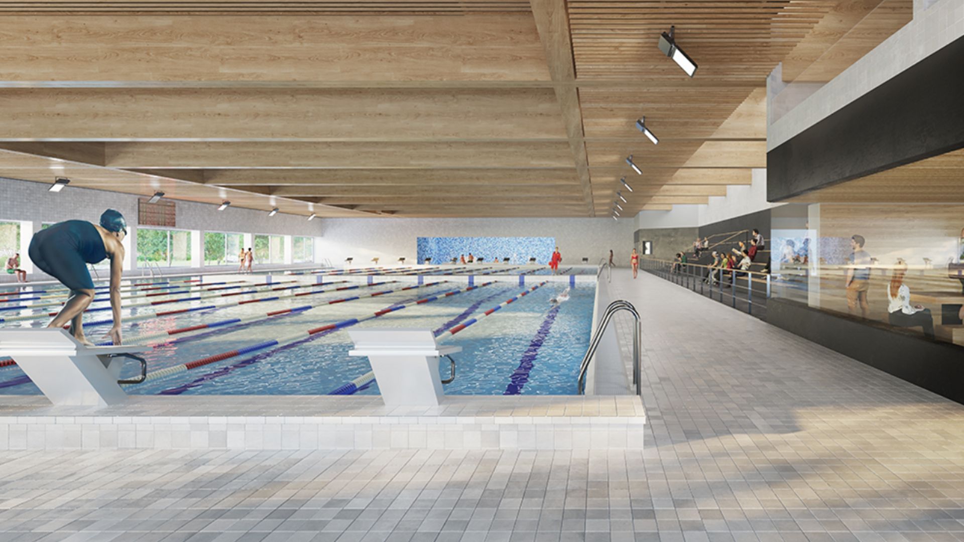 La future piscine de LLN aura les dimensions d'un bassin olympique et sera ouverte à tous les publics: sportifs, étudiants, familles, seniors.
