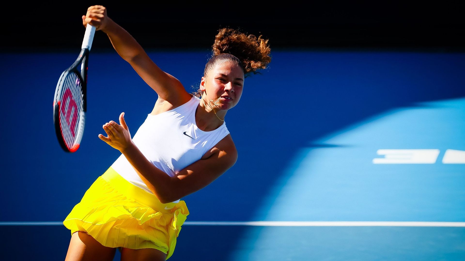 Sofia Costoulas au tournoi junior de l'Open d'Australie en janvier 2020