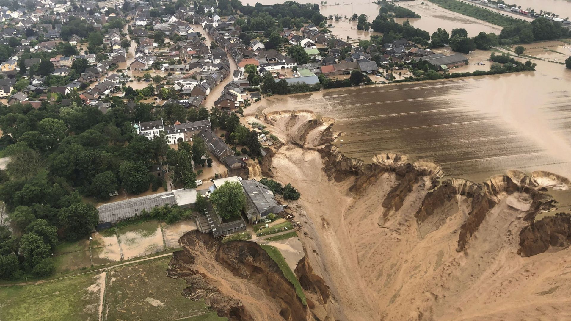 Glissement de terrain en Allemagne suite aux inondations de juillet