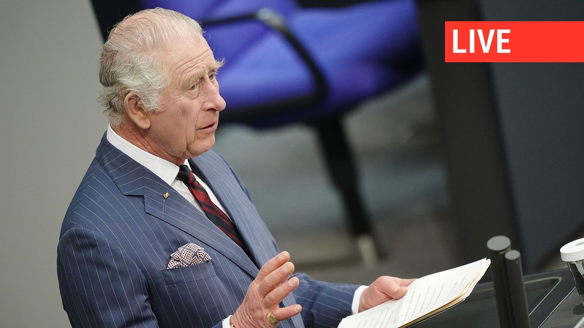 Le roi Charles III de Grande-Bretagne s’exprime au Bundestag le deuxième jour de son voyage en Allemagne.