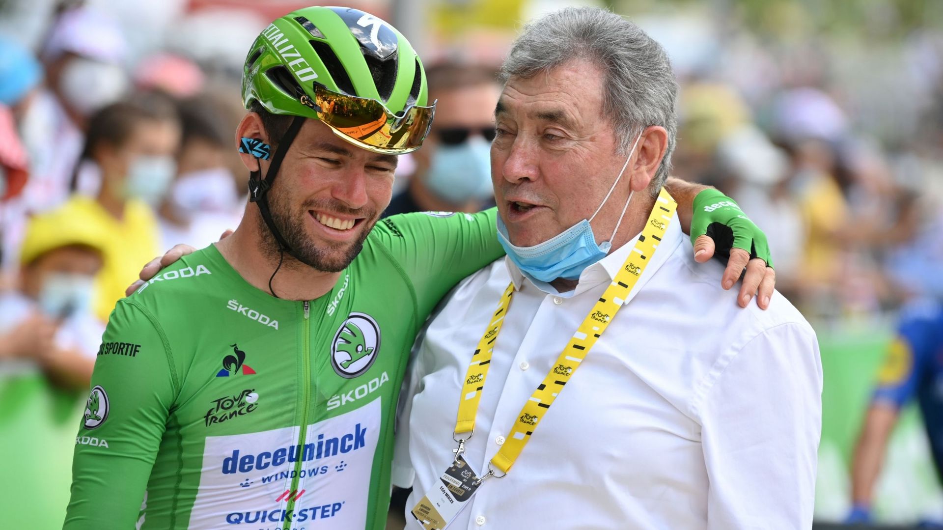 Eddy Merckx et Mark Cavendish