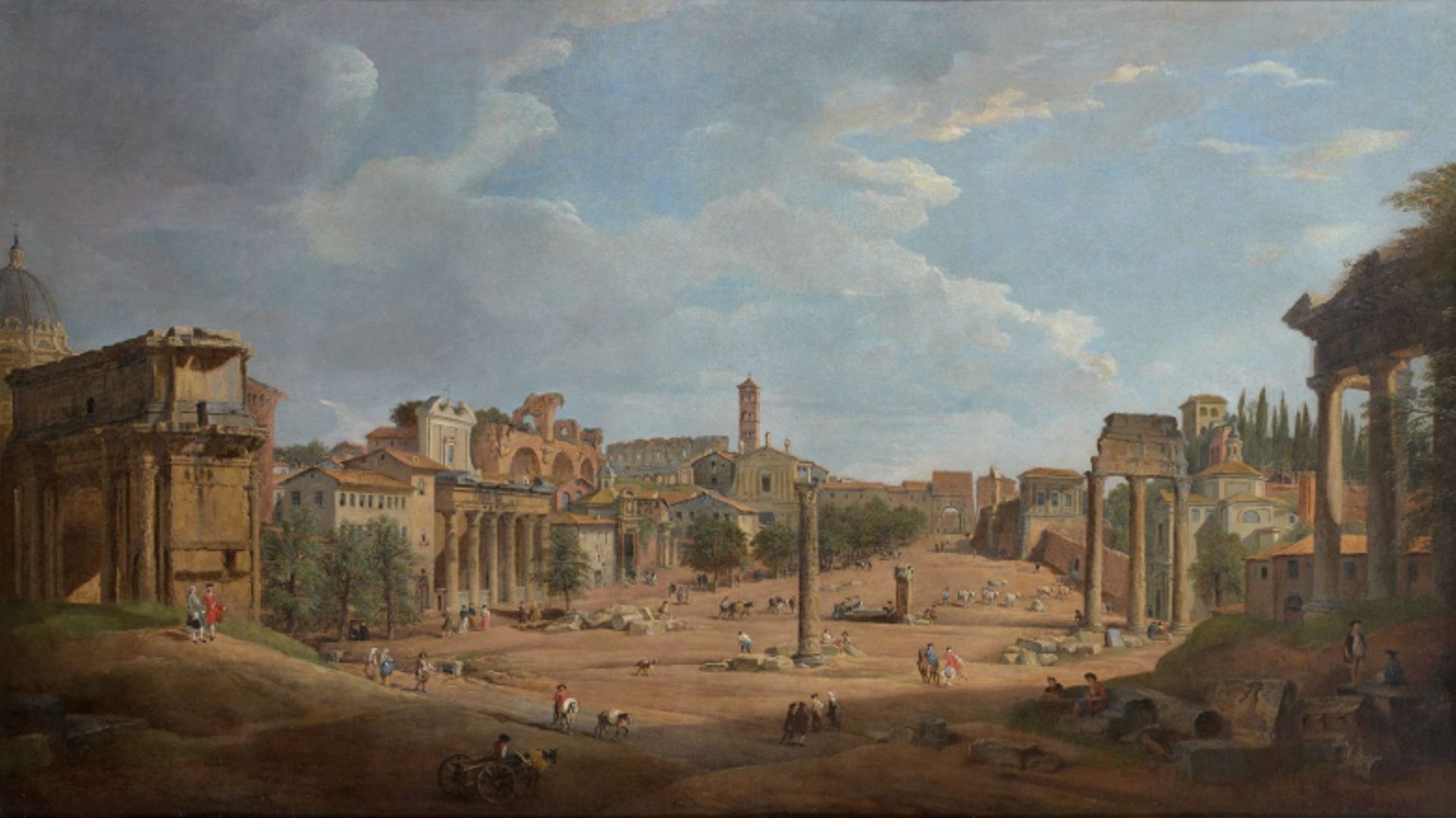 Giovanni Paolo Panini (Plaisance, 1691 - Rome, 1765), Vue du Forum romain