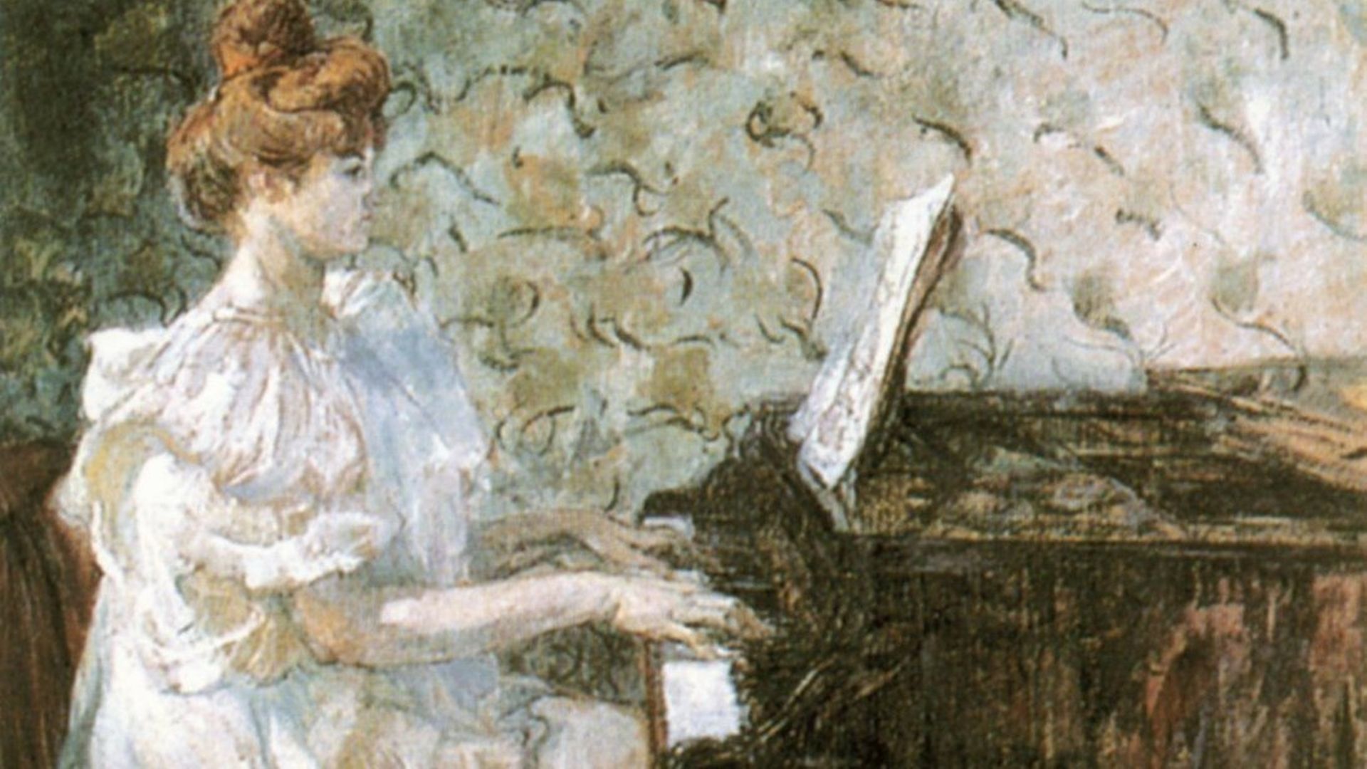 Misia au piano, peinte par Toulouse Lautrec