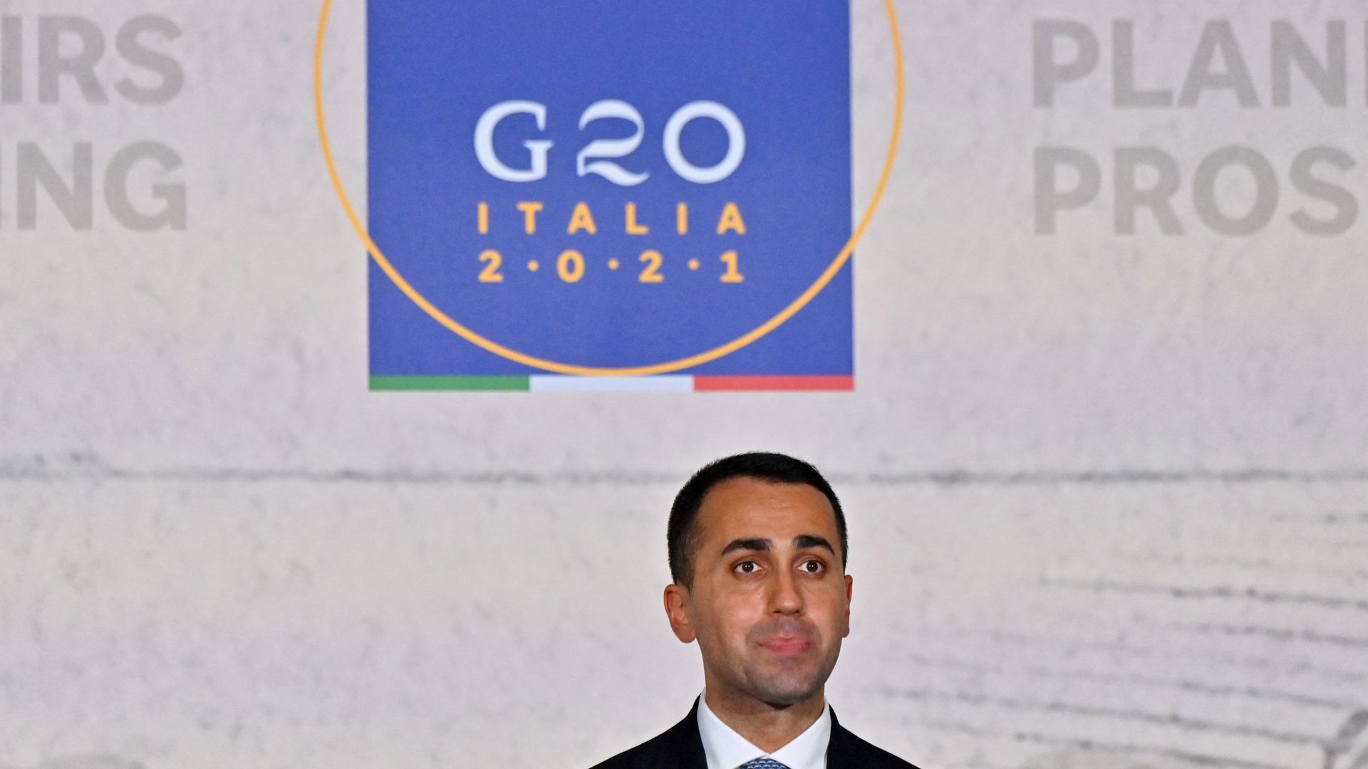 Luigi di Maio, ministre italien des Affaires étrangères, lors du sommet du G20, le 29 juin 2021 à Matera.