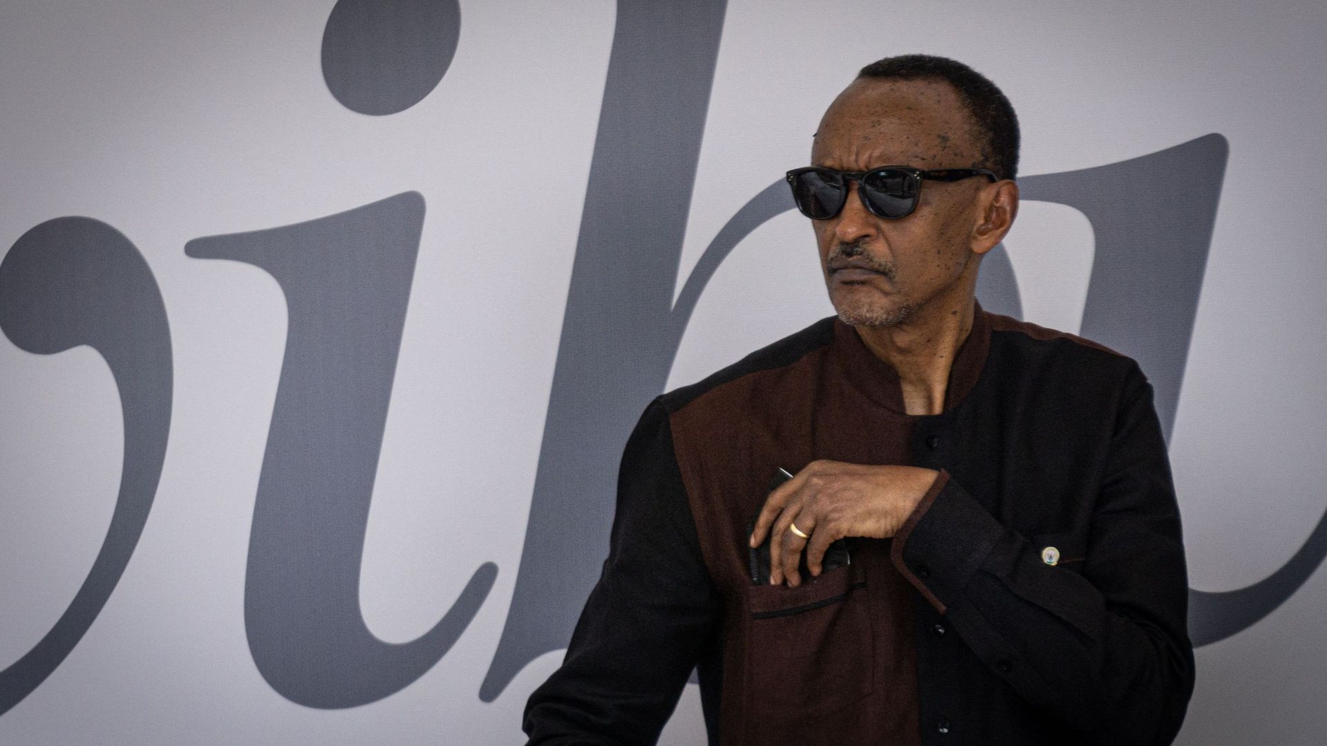 Le président Paul Kagame en avril 2023