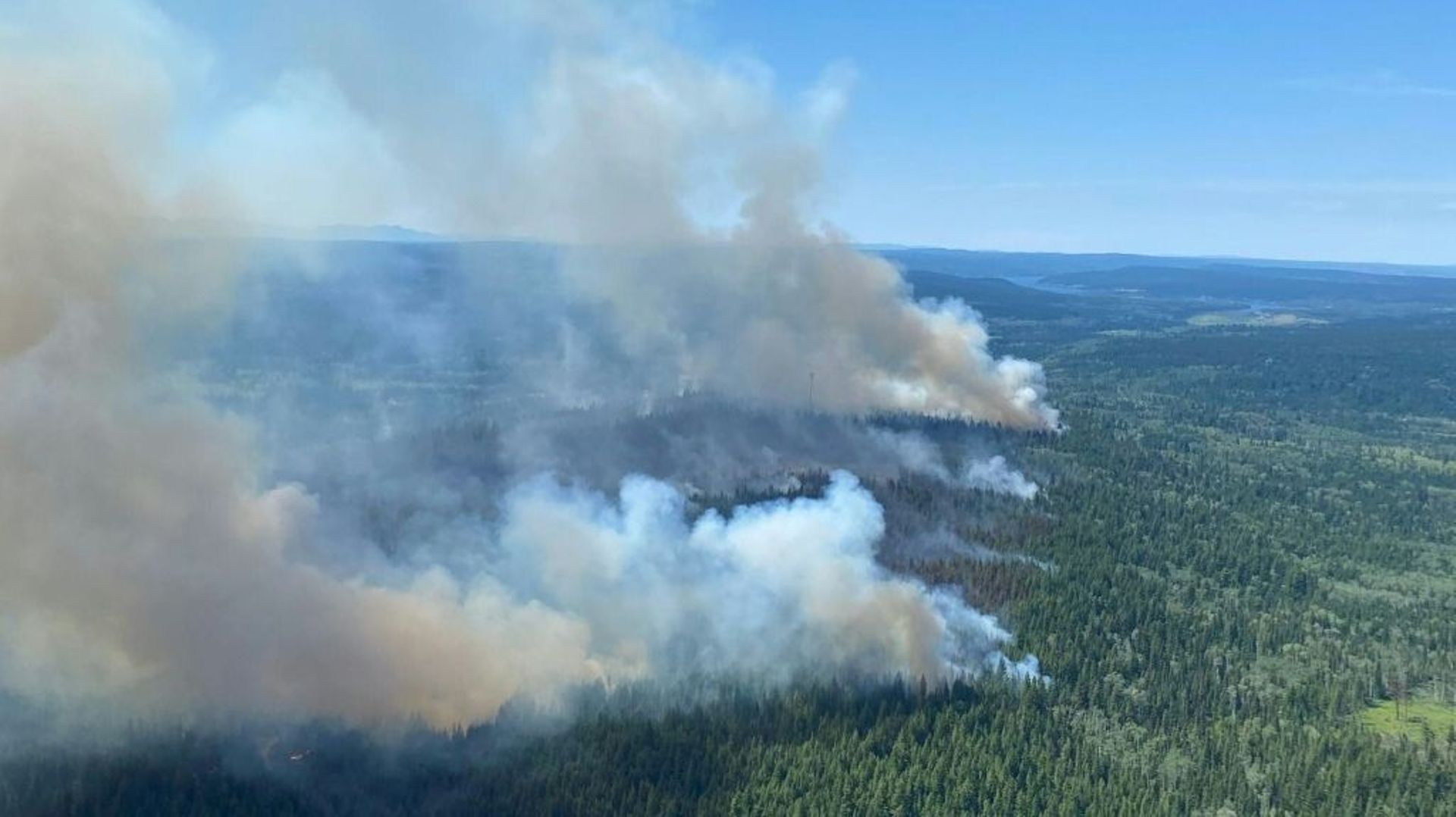 Un feu de forêt en Colombie-Britannique, au Canada, le 2 juillet 2021
