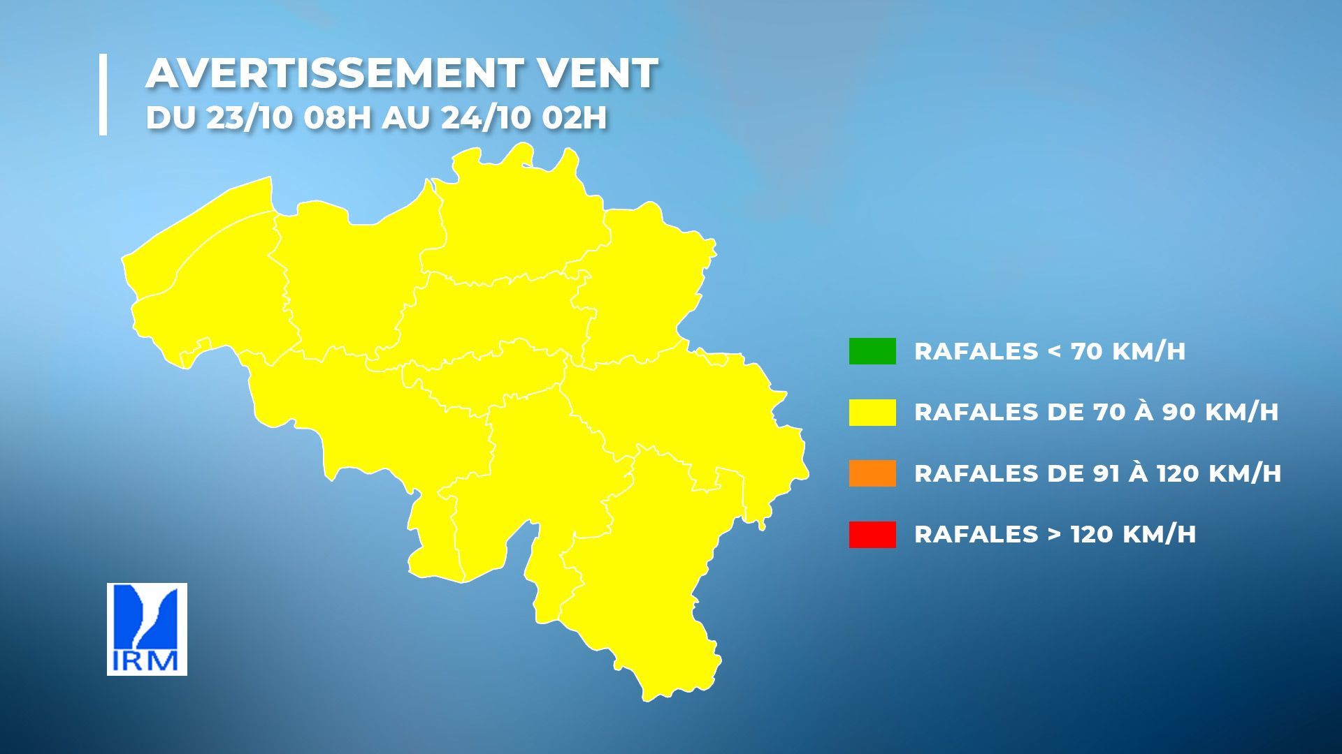 Météo en Belgique : avis de tempête ce jeudi, attention aux puissantes rafales de vent