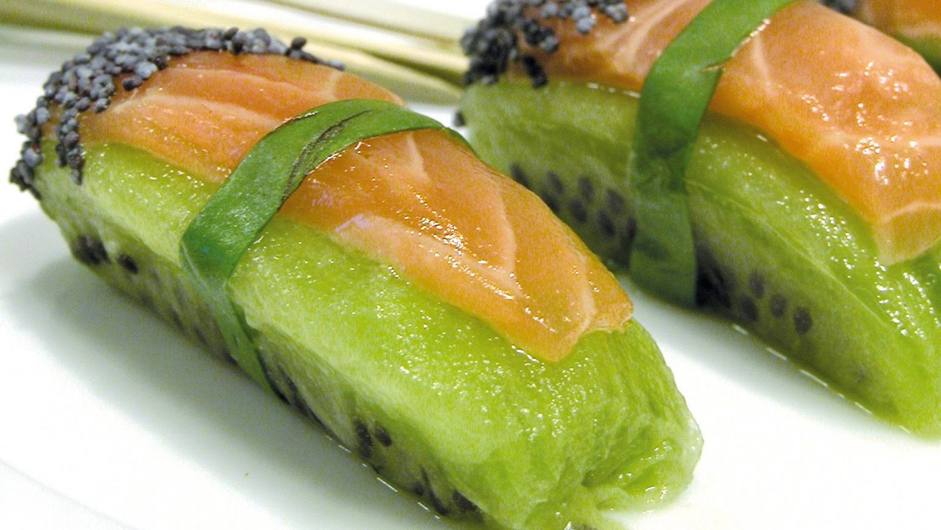 Recette : Sushis kiwi-saumon