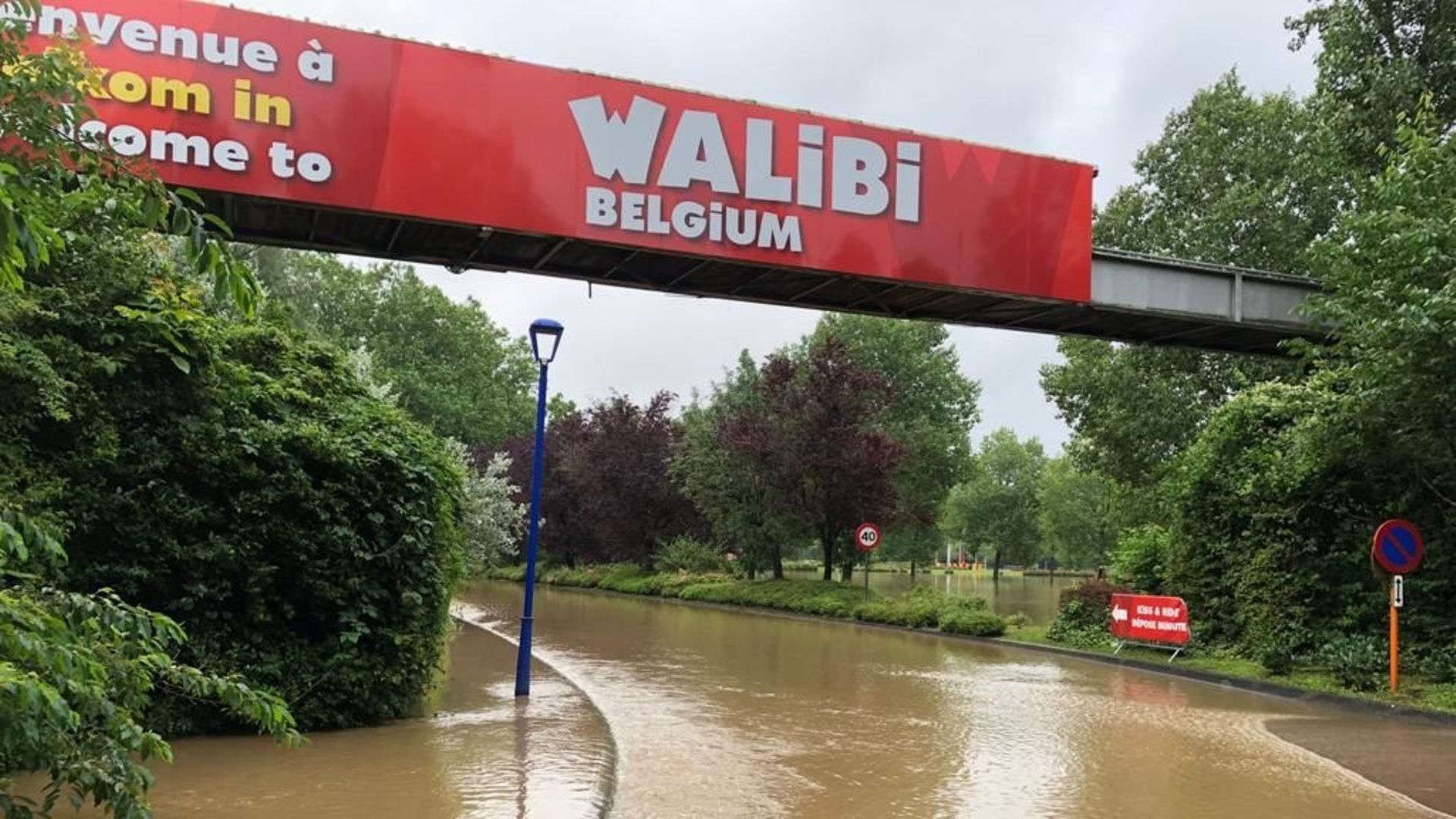 Walibi lors des inondations de juillet 2021