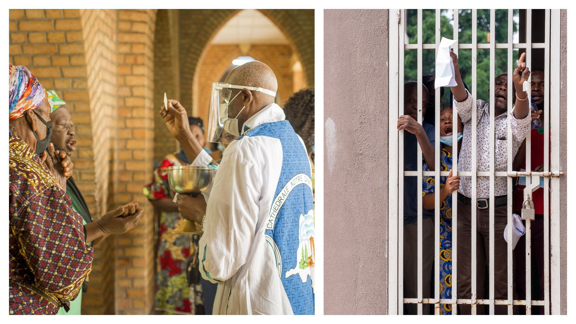 Messe à la cathédrale de Kinshasa, en août 2020, et quarantaine obligatoire pour des Congolais, à Kinshasa, fin mai 2021 (illustration) 