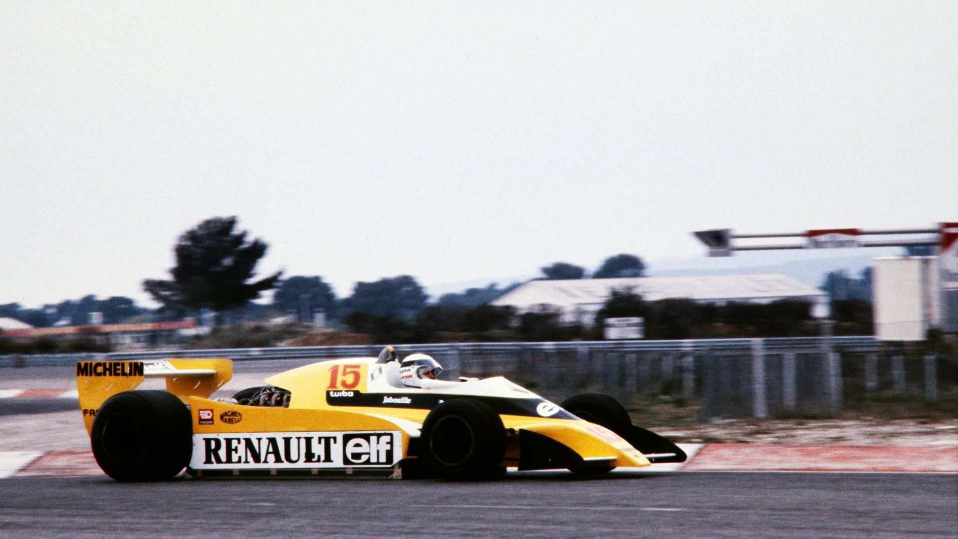 Jean-Pierre Jaussaud au volant de sa Renault en 1979